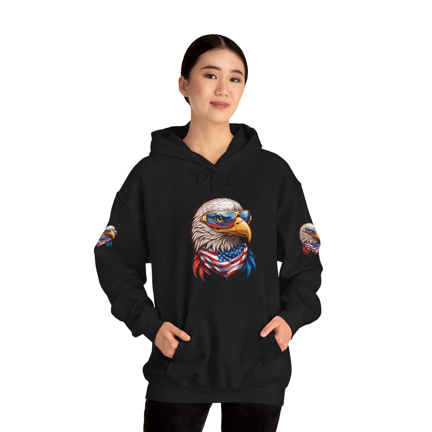 Princess Grace Patriotic American Eagle Hoodie Unisex Heavy Blend Sweatshirt