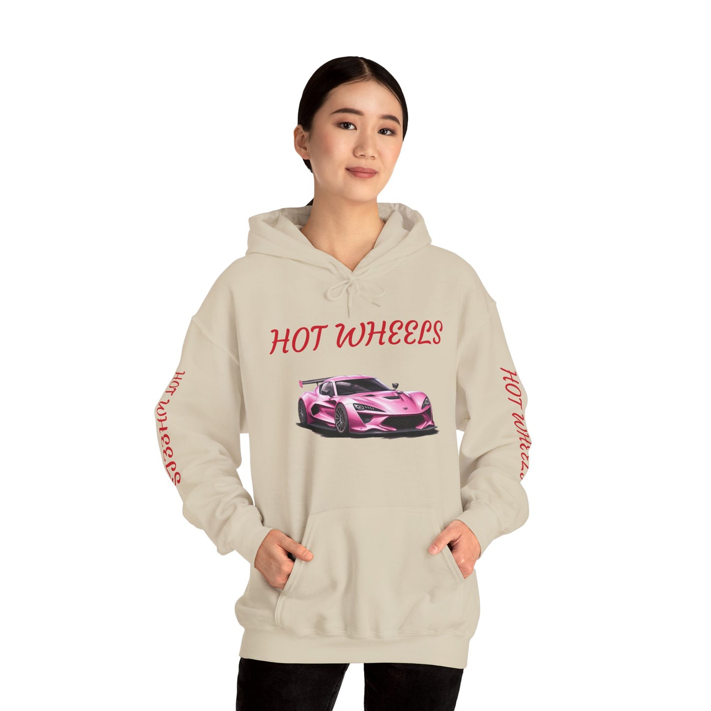 Princess Grace Hot Wheels Unisex Hoodie Stylish Pink Racing Car Design