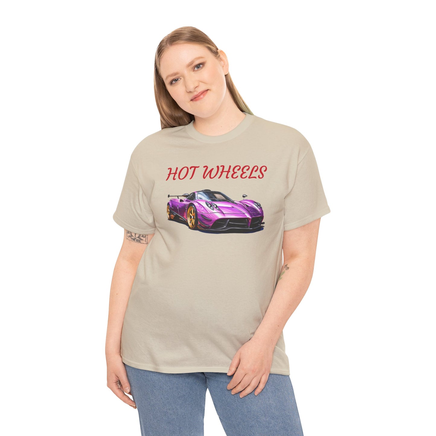 Princess Grace Hot Wheels Unisex Heavy Cotton Tee Retro Car Graphic T-Shirt for Auto Enthusiasts