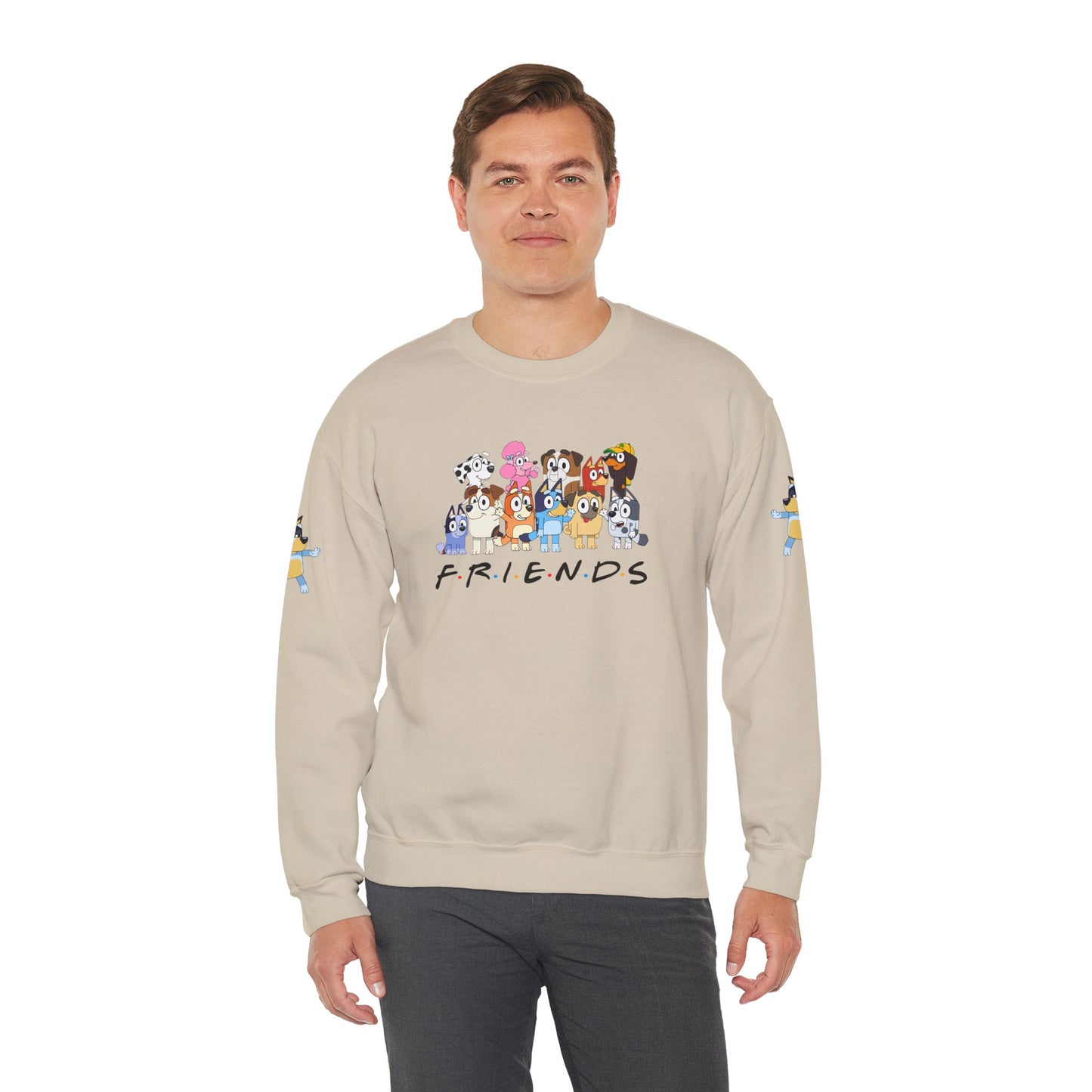 Princess Grace Bluey Friends Inspired Unisex Heavy Blend Crewneck Sweatshirt Cozy Cartoon Vibes