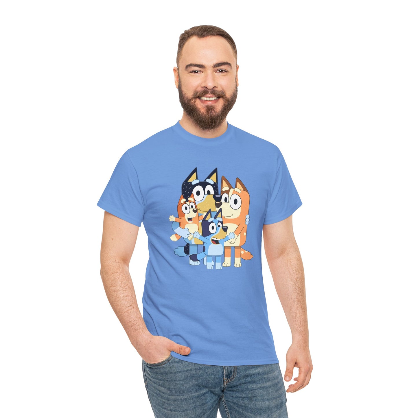 Princess Grace Bluey Family Unisex Heavy Cotton Tee Fun and Stylish for Kids and Adults