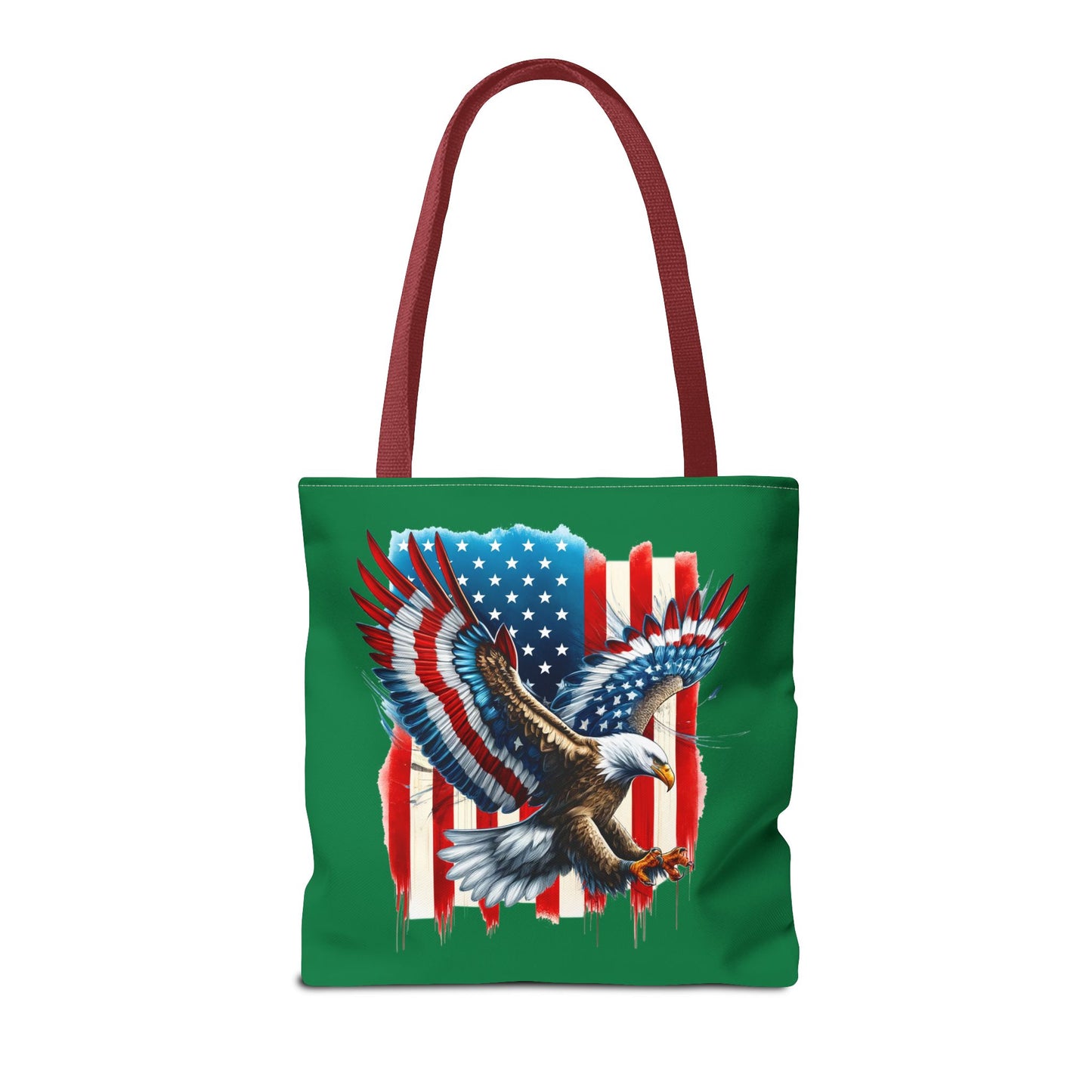 Princess Grace Patriotic Eagle Print Tote Bag American Flag Design for Fourth of July and Everyday Use