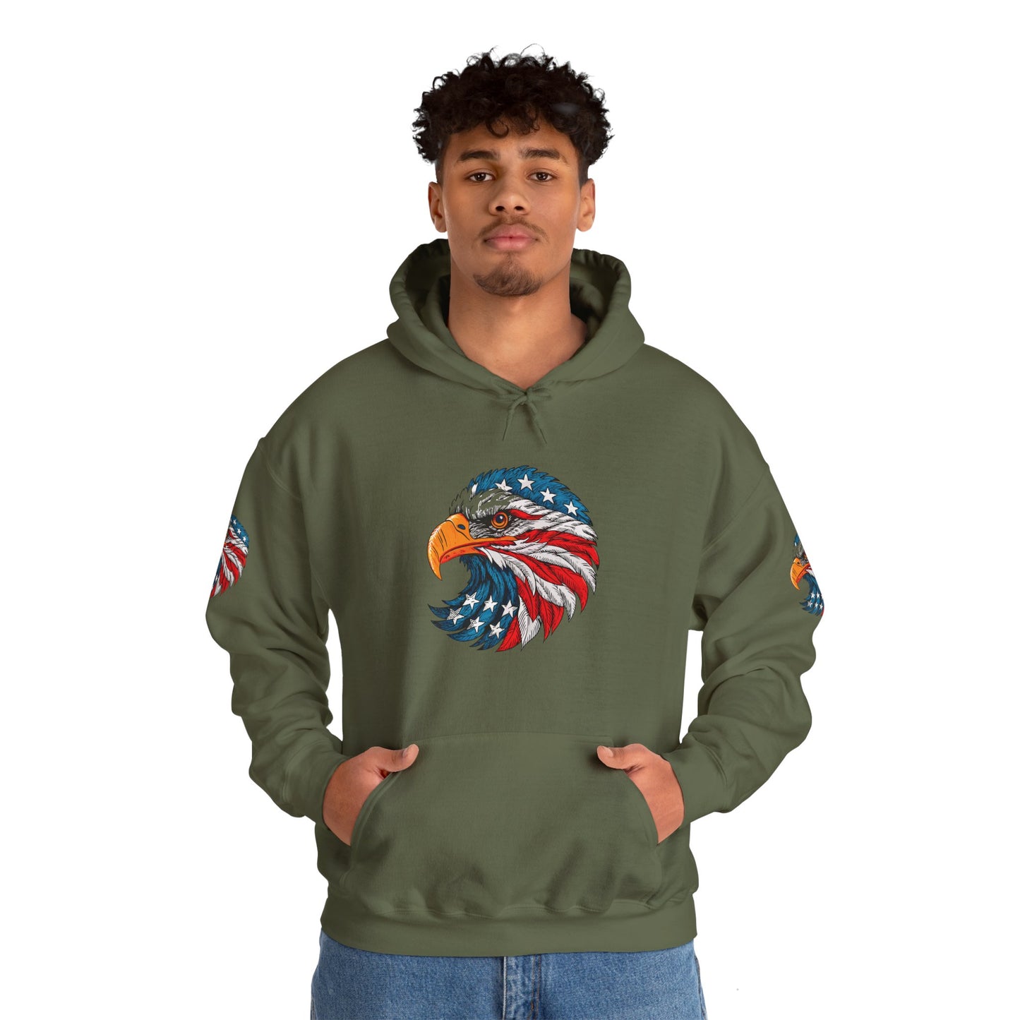 Princess Grace Patriotic Eagle Hoodie Unisex Heavy Blend Sweatshirt