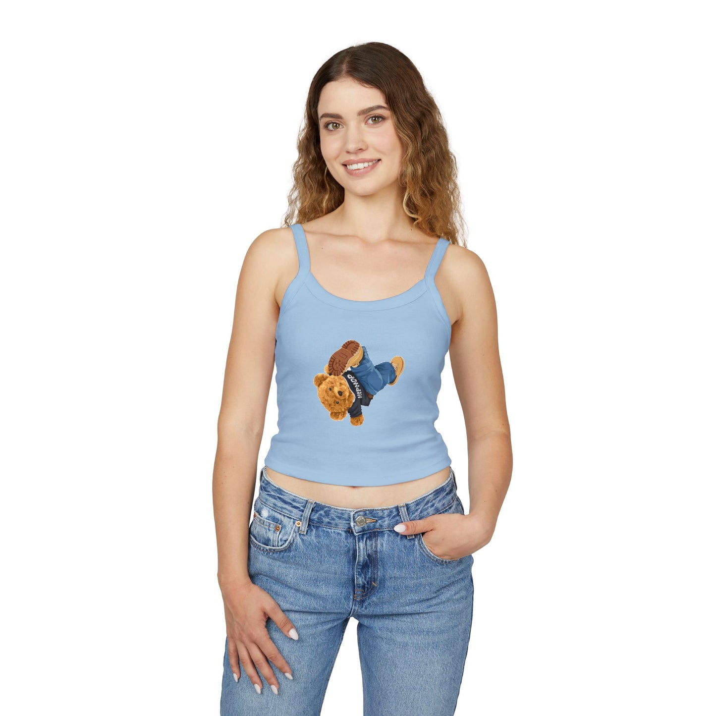 Princess Grace Cute Bear Graphic Women's Spaghetti Strap Tank Top