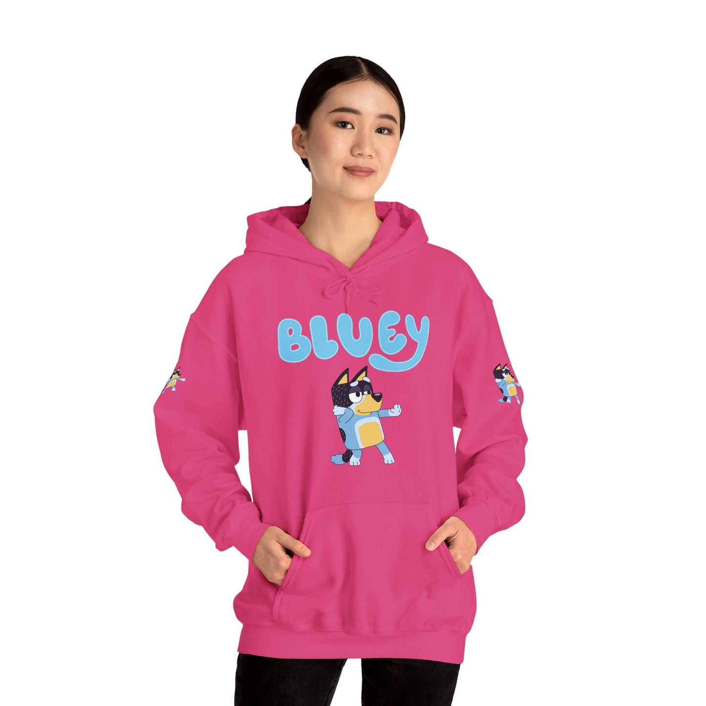 Princess Grace Cute Bluey Hoodie for Kids & Adults Unisex Heavy Blend Sweatshirt with Adorable Character Design