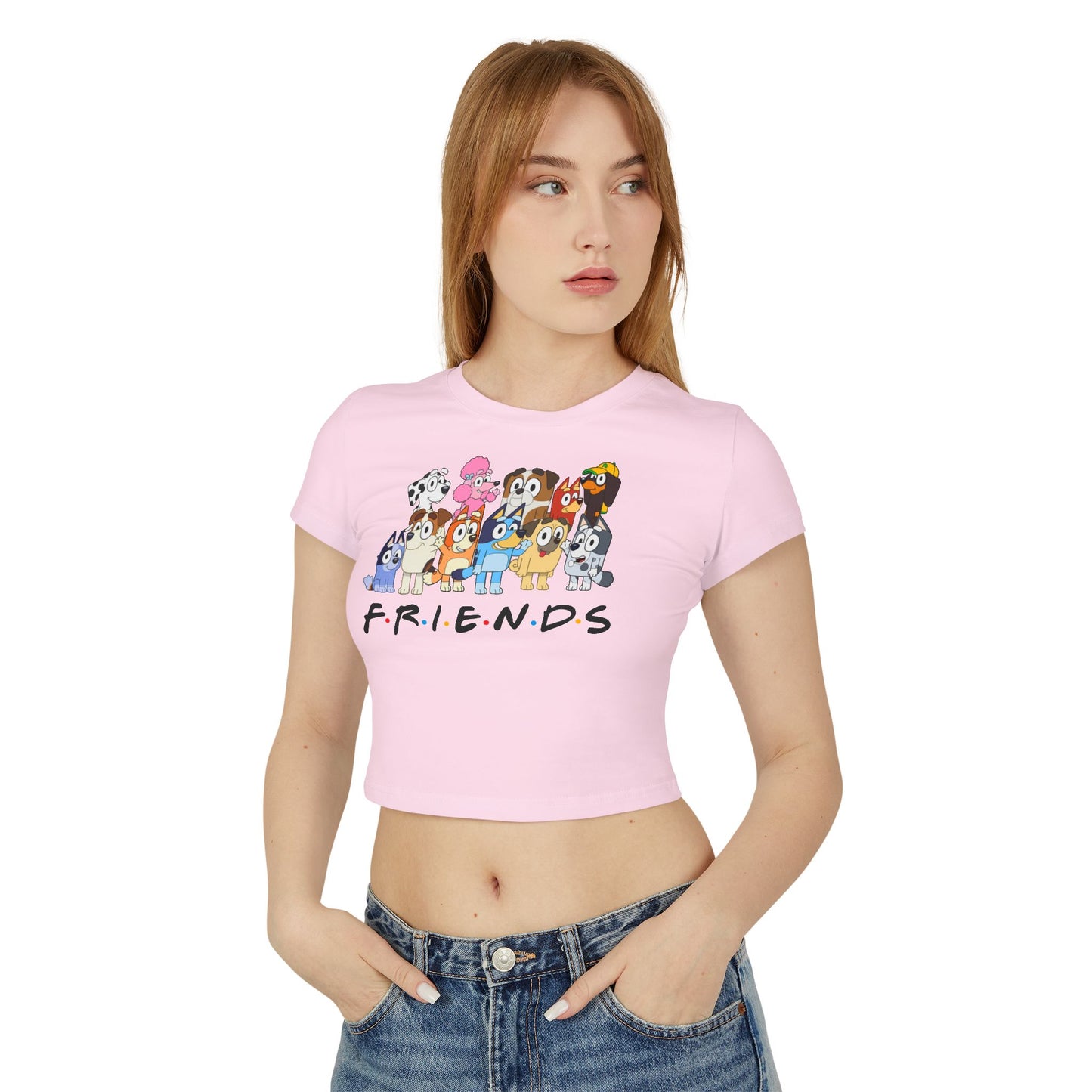 Princess Grace Cute Bluey Friends Women's Baby Tee Perfect for Kids & Cartoon Lovers