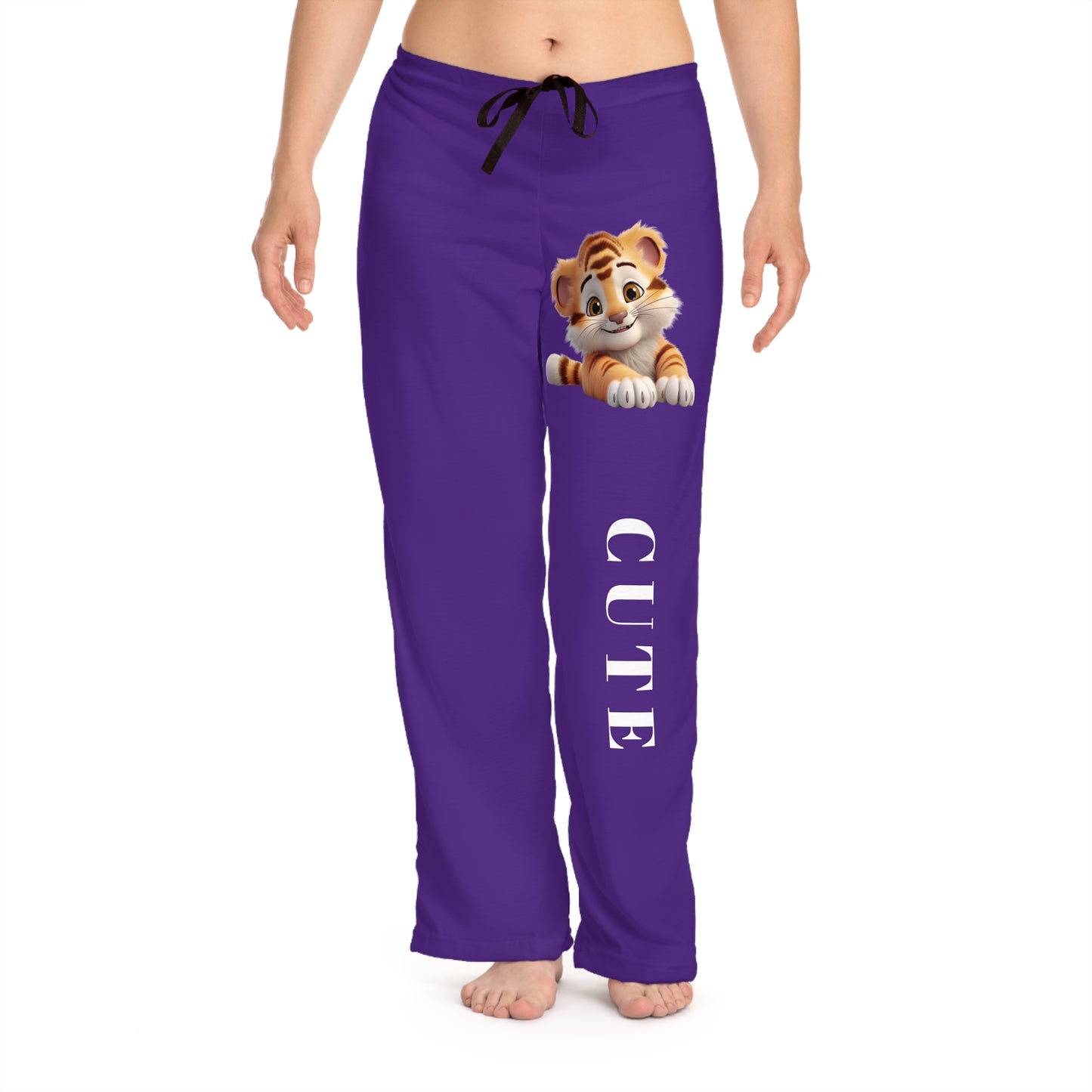 Princess Grace Cute Tiger Women's Pajama Pants Cozy Sleepwear for Relaxing Nights Perfect Gift for Animal Lovers