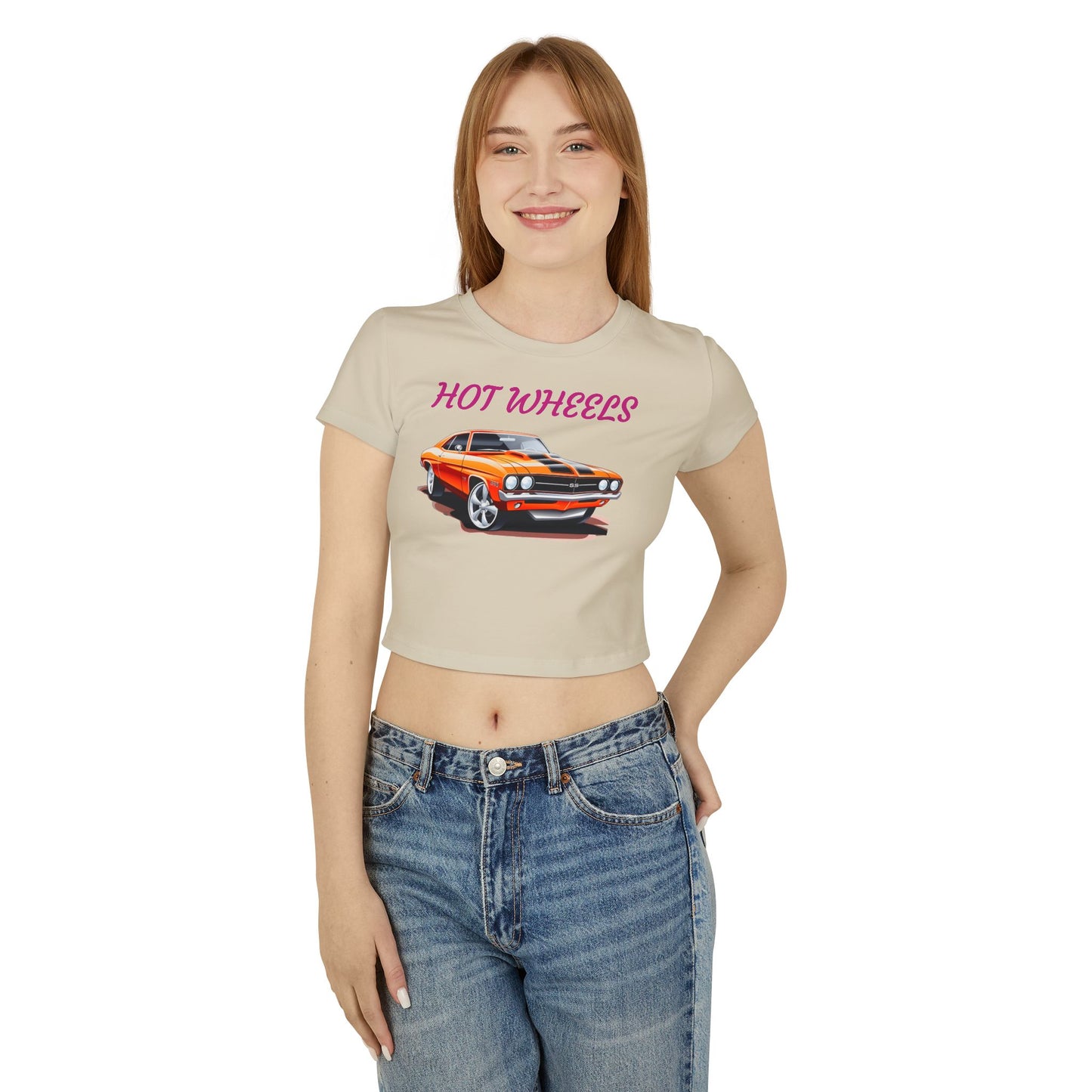 Princess Grace Vintage Hot Wheels Women's Baby Tee Retro Car Graphic Crop Top