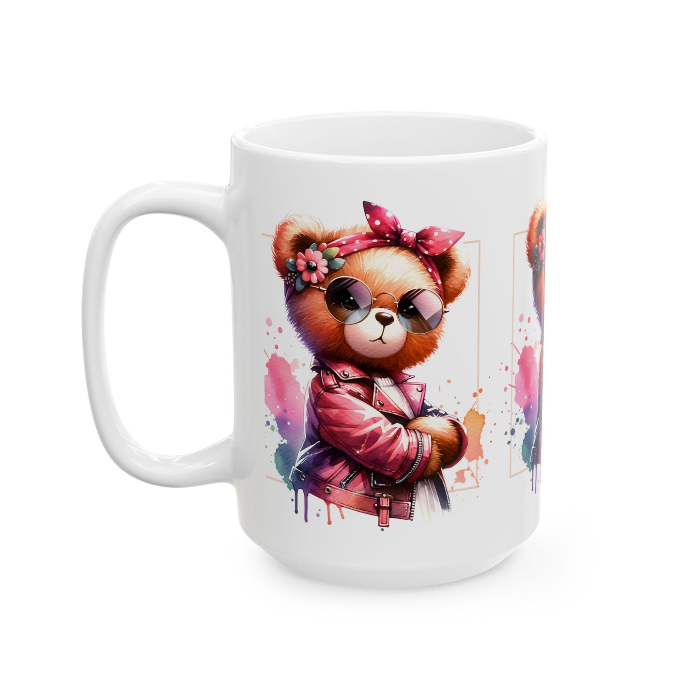 Princess Grace Cute Bear Illustration Ceramic Mug 11oz & 15oz