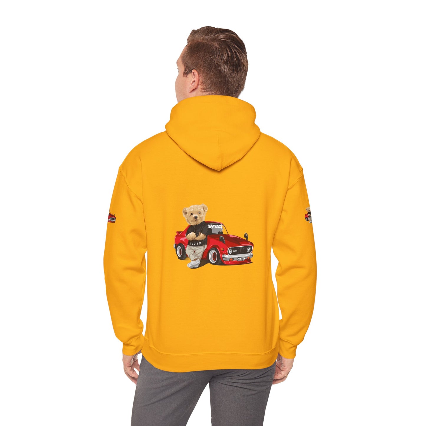 Princess Grace Vintage Bear Car Hoodie Fun Unisex Sweatshirt for Auto Lovers