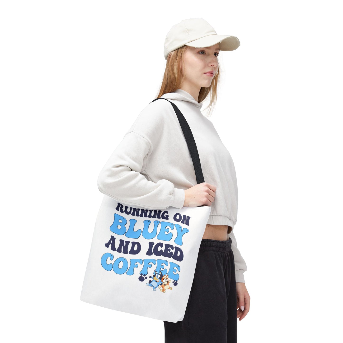 Princess Grace Running on Bluey and Iced Coffee Tote Bag