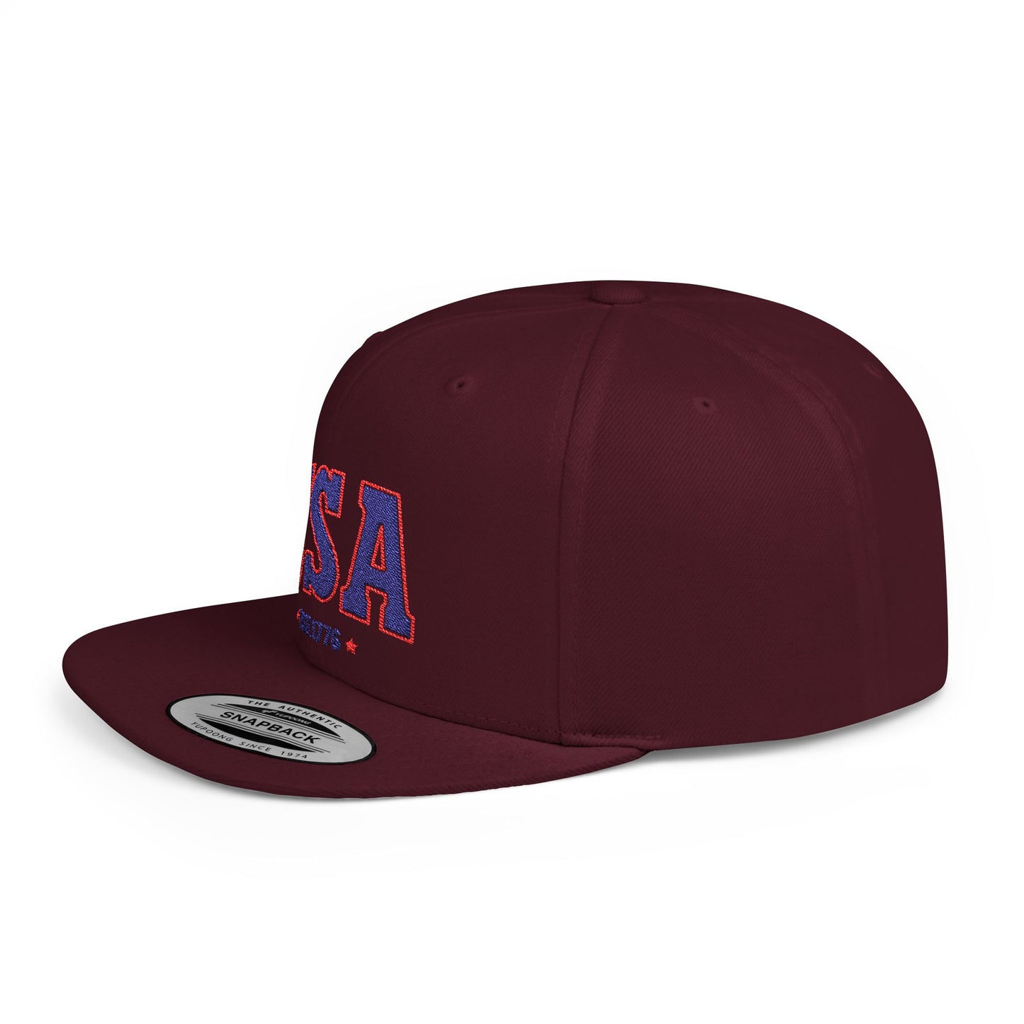 Princess Grace USA Flat Bill Snapback Hat Patriotic Style, Perfect for Holidays & Outdoor Events