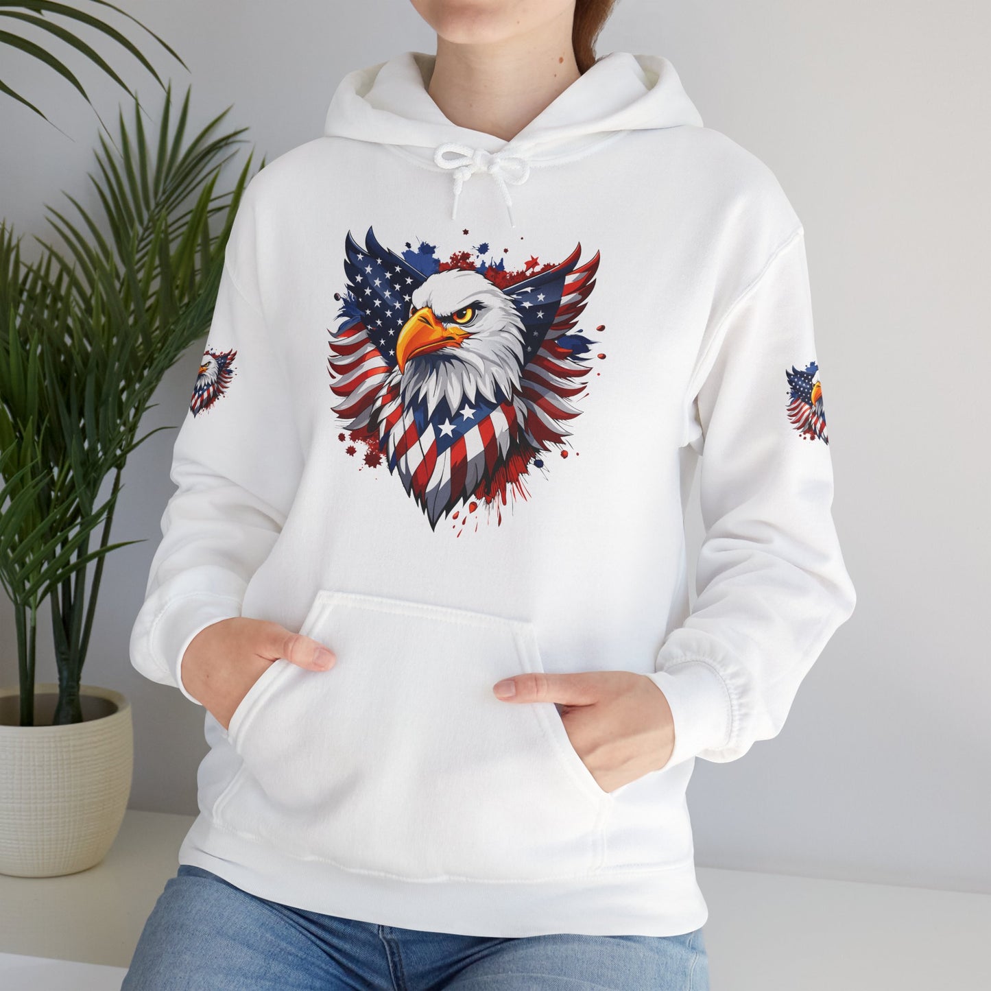 Princess Grace Patriotic Eagle Hoodie Unisex Heavy Blend Hooded Sweatshirt