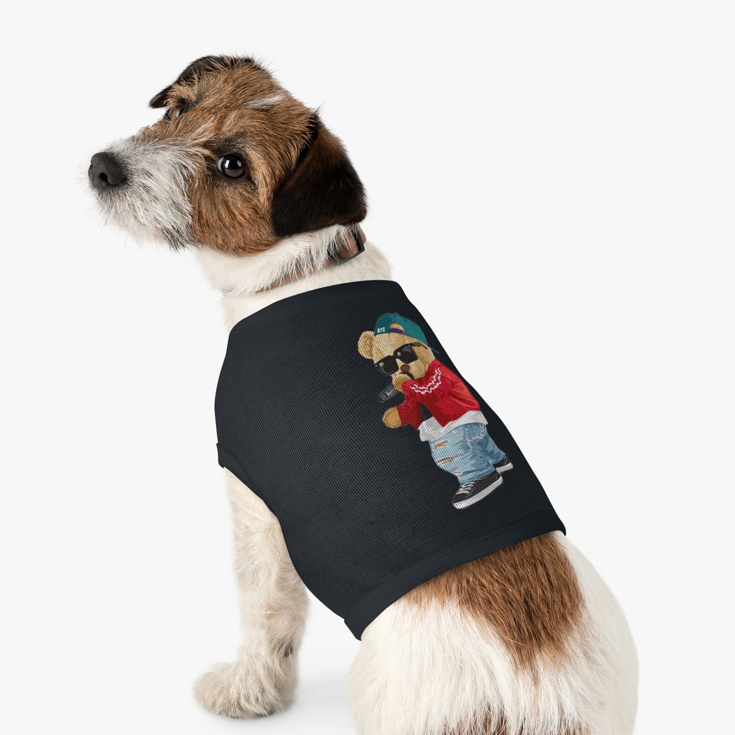 Princess Grace CUTE Cool Bear Hip-Hop Pet Tank Top Trendy Dog Apparel for Stylish Pets