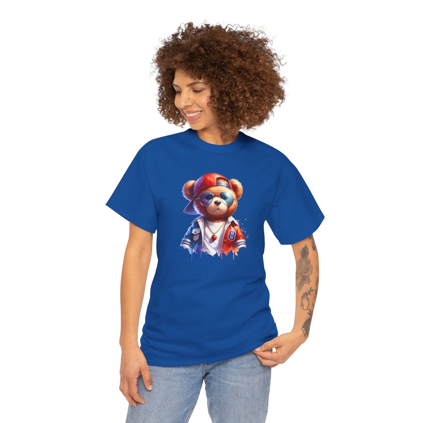 Princess Grace Cool Bear Graphic Unisex Heavy Cotton Tee