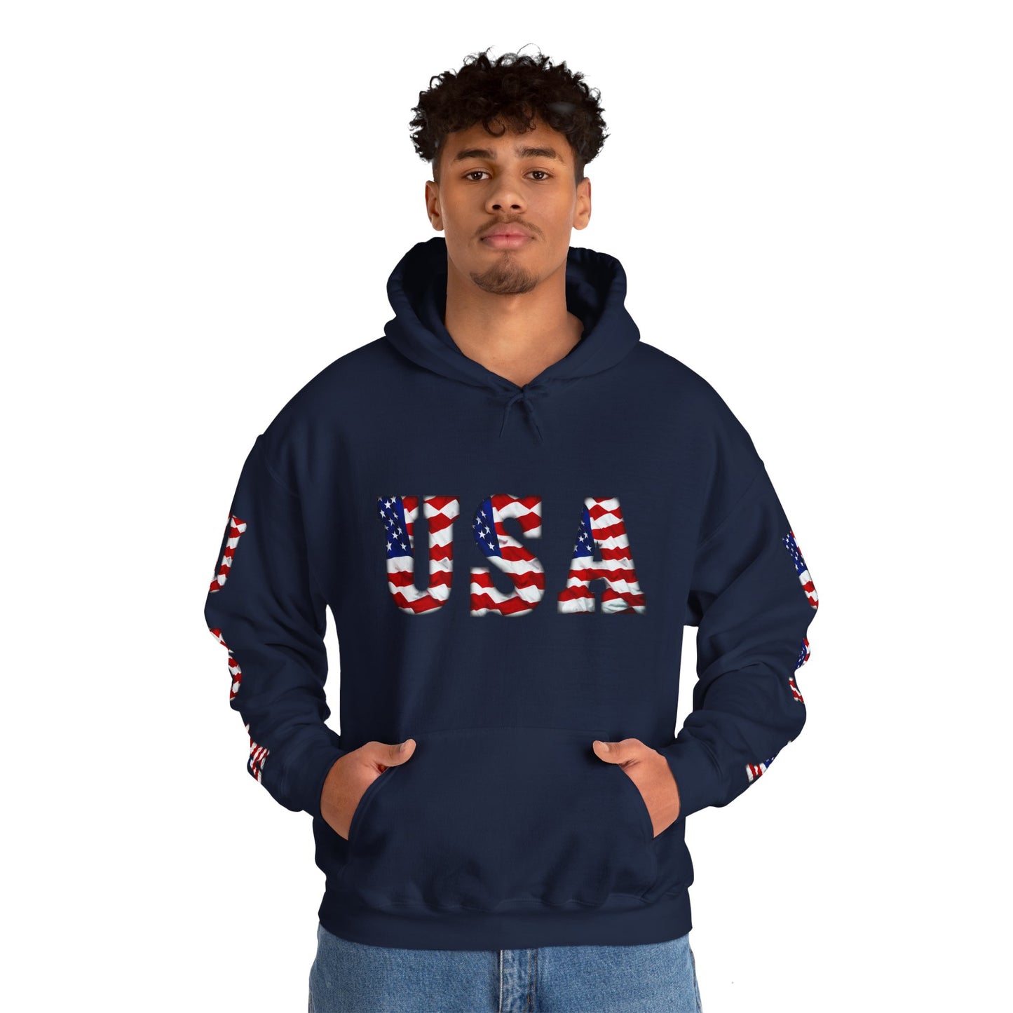Princess Grace Patriotic USA Unisex Hooded Sweatshirt Heavy Blend for Comfort