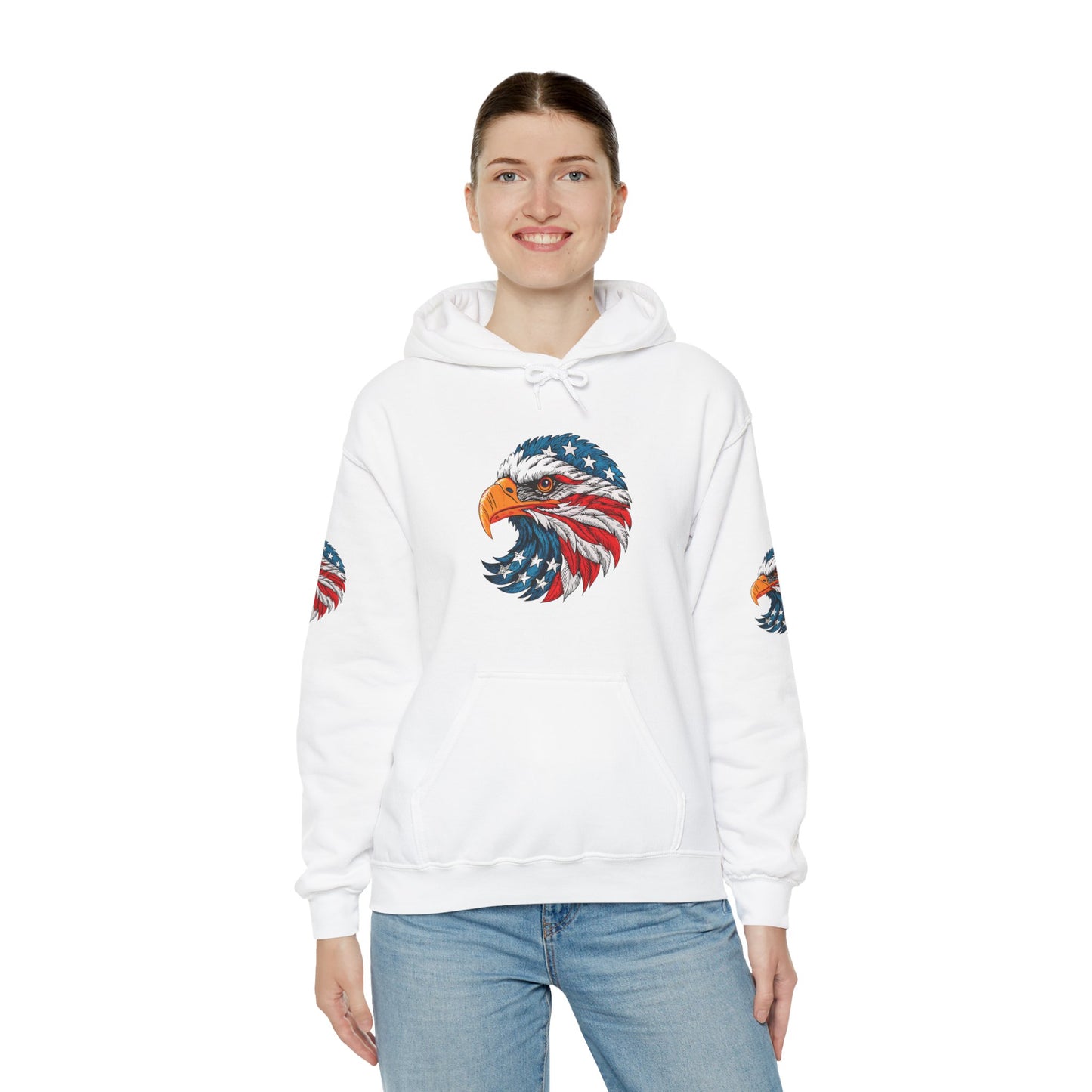 Princess Grace Patriotic Eagle Hoodie Unisex Heavy Blend Sweatshirt