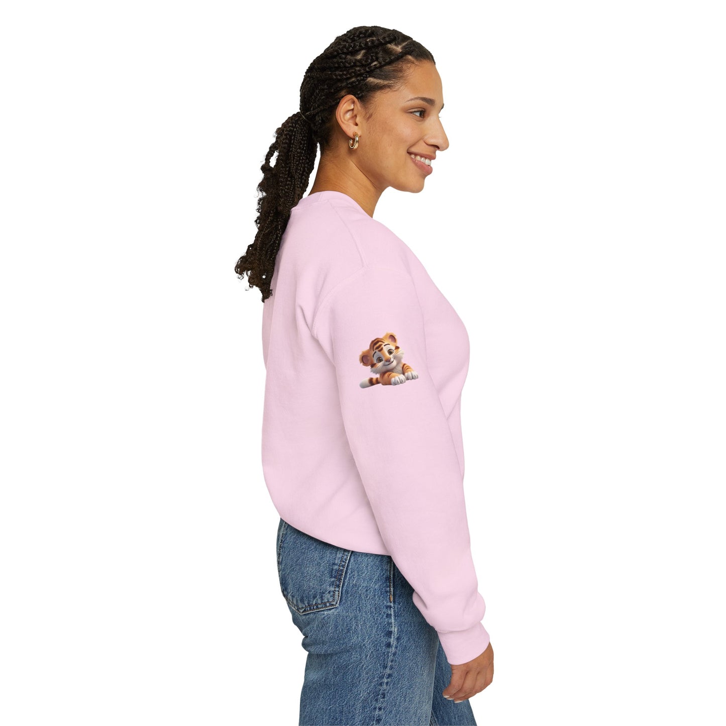 Princess Grace Cute Tiger Graphic Sweatshirt Unisex Heavy Blend Crewneck