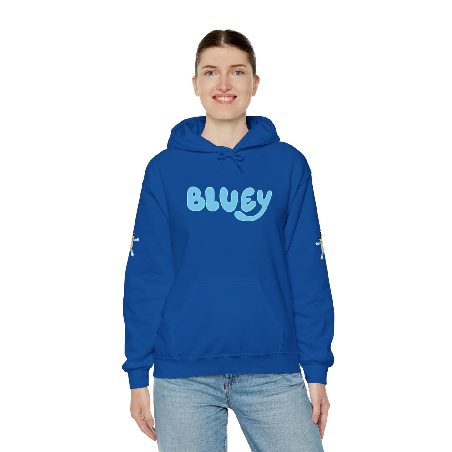 Princess Grace Bluey Unisex Hooded Sweatshirt Cozy Cartoon Style for Kids & Adults