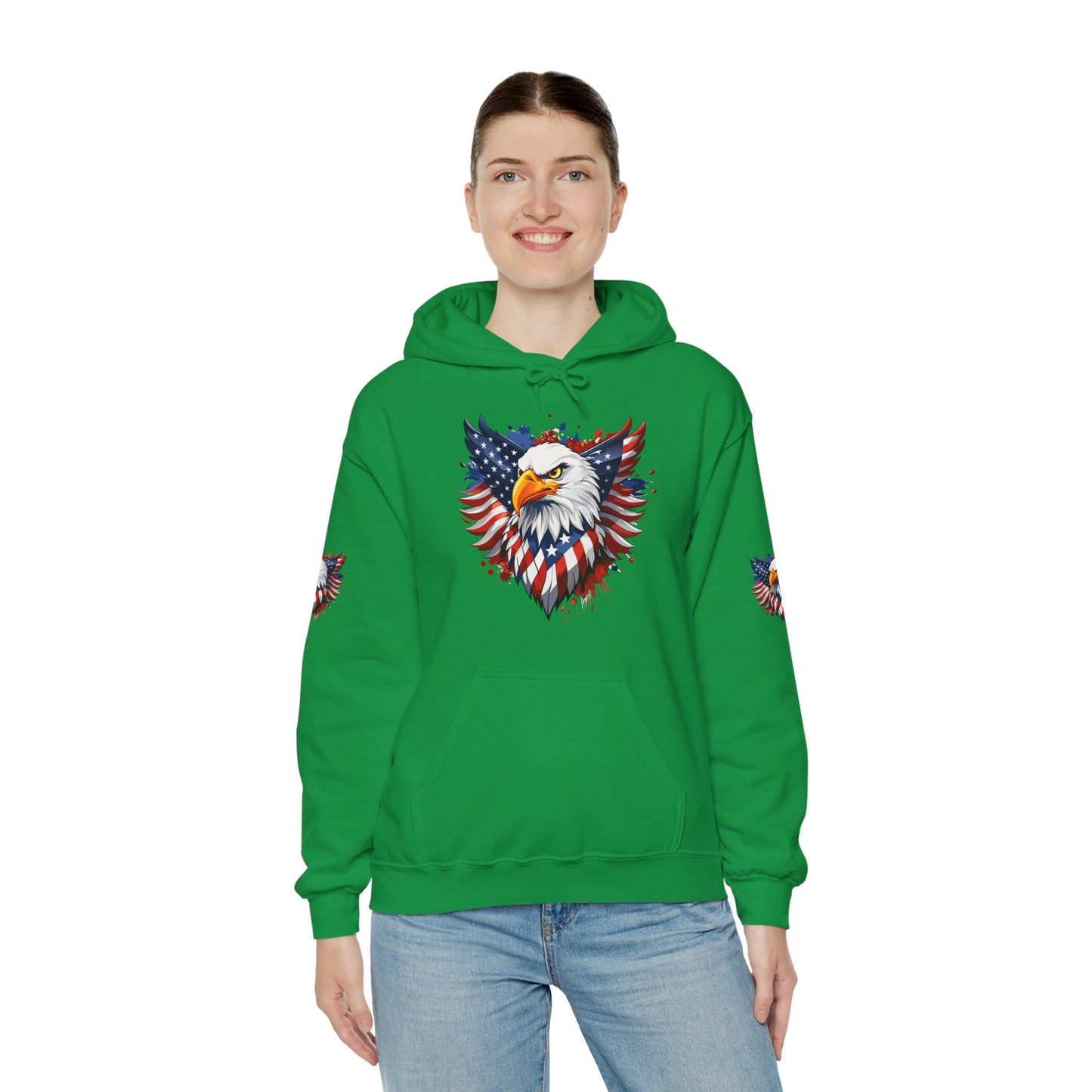 Princess Grace Patriotic Eagle Hoodie Unisex Heavy Blend Hooded Sweatshirt