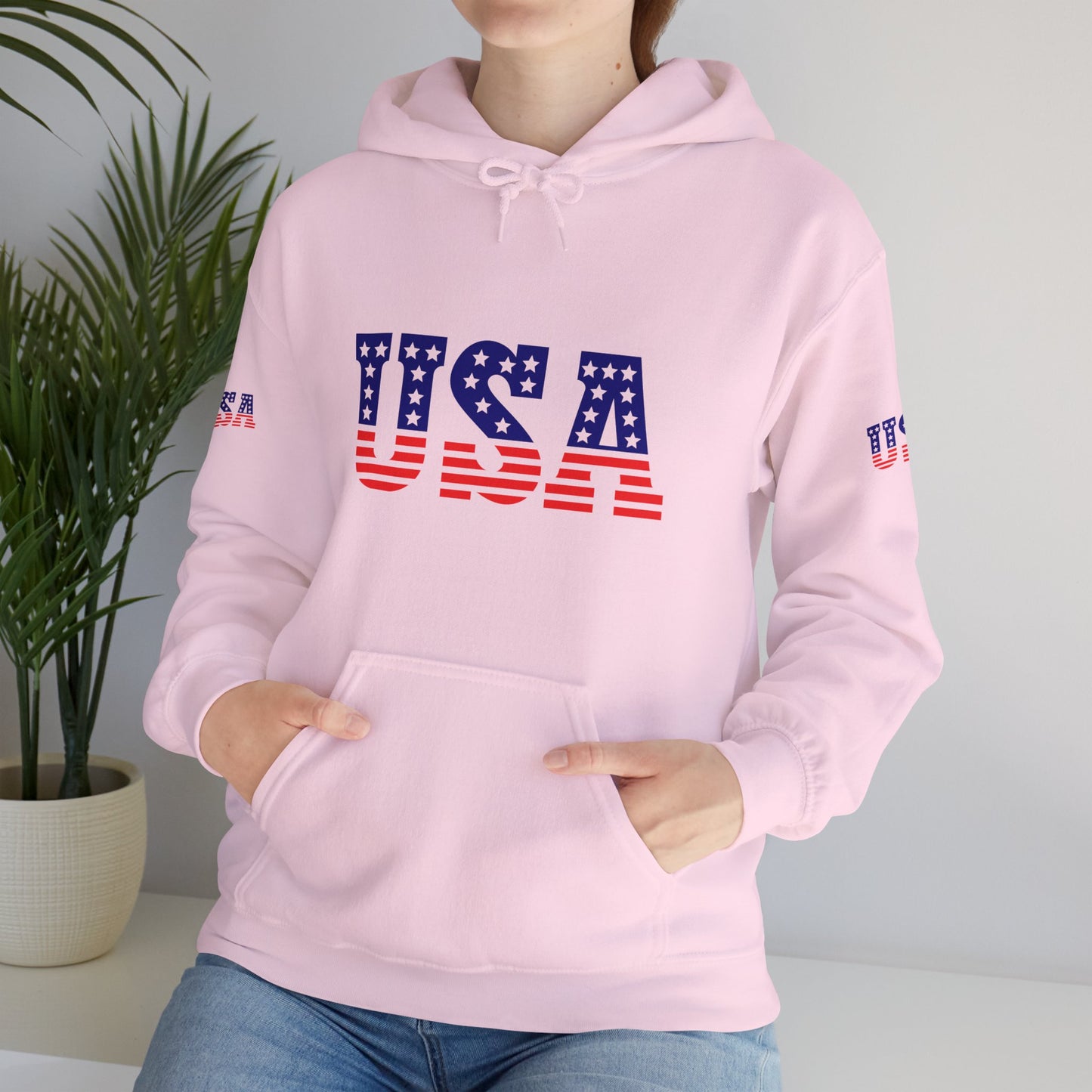 Princess Grace USA Proud Unisex Heavy Blend Hooded Sweatshirt Patriotic Eagle Design