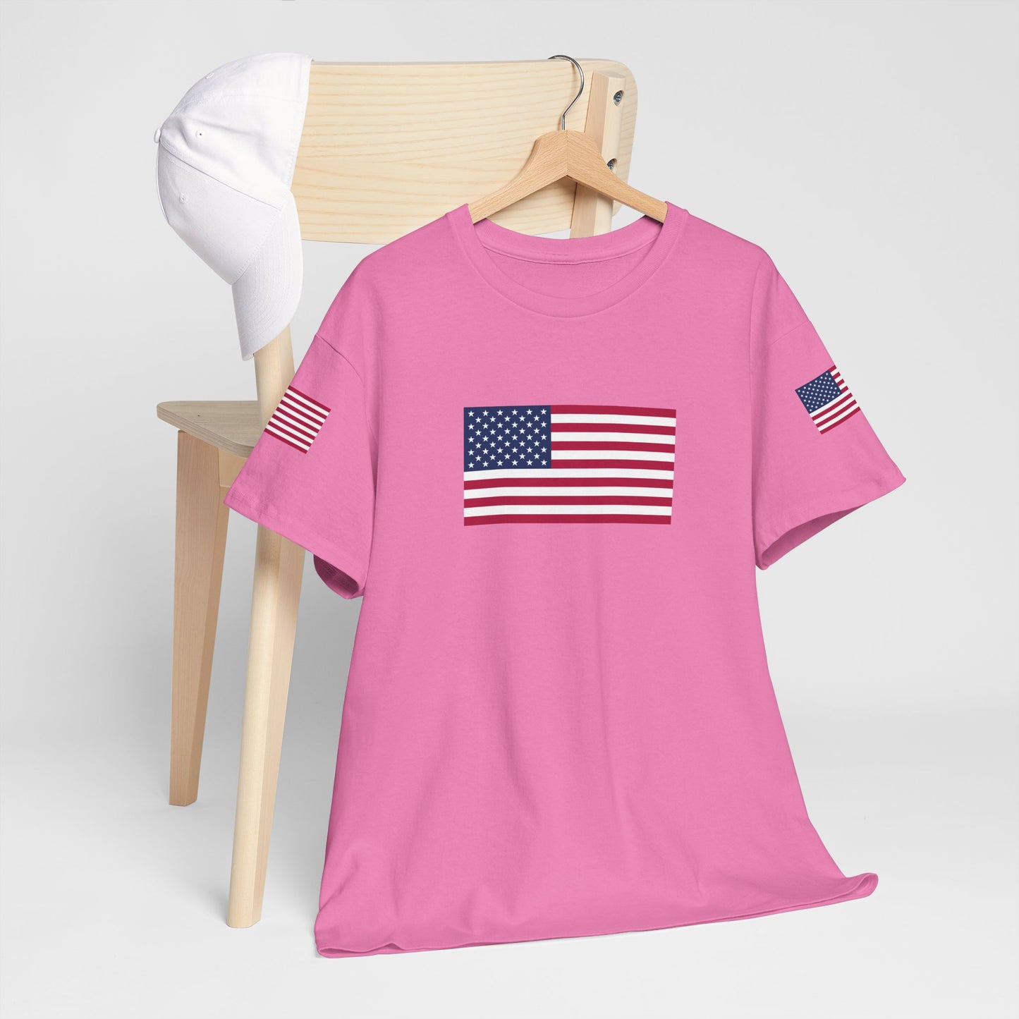 Princess Grace Patriotic Unisex Heavy Cotton Tee with USA Flag Design