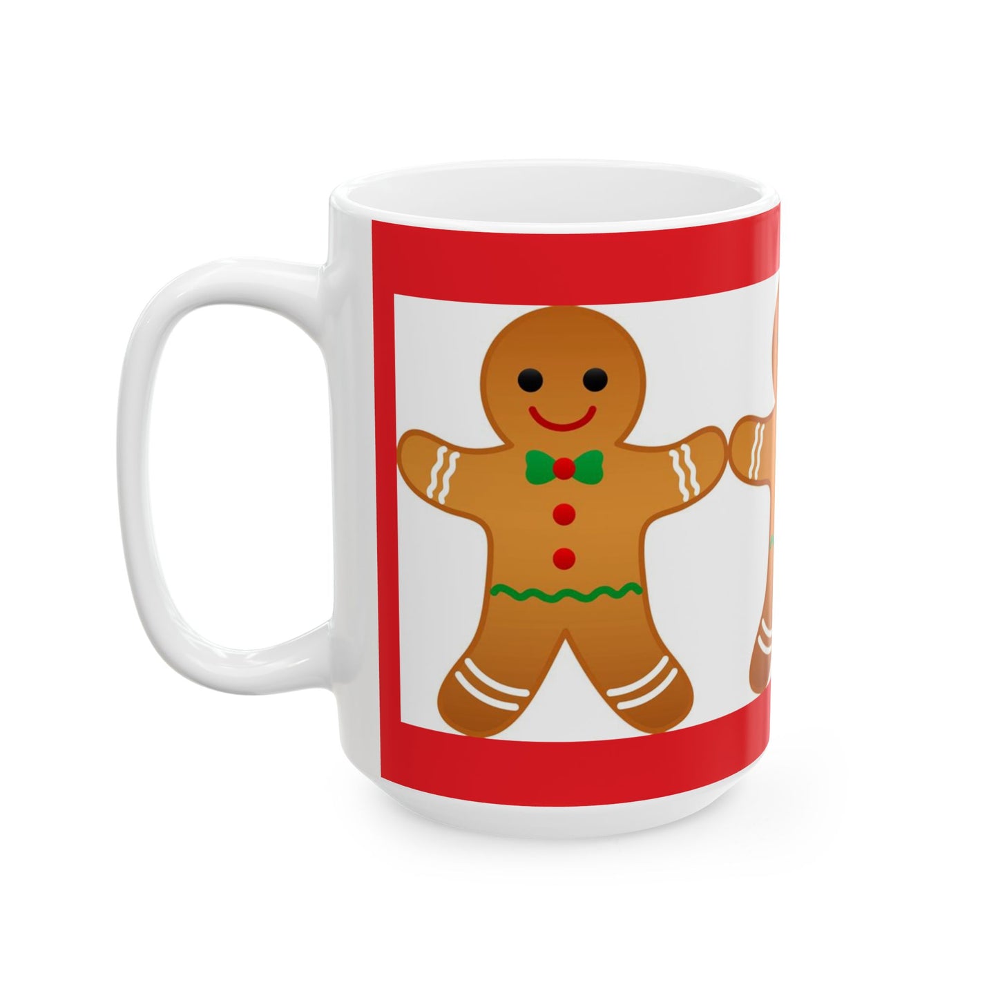 Princess Grace Gingerbread Man Ceramic Mug Festive Holiday Coffee Cup