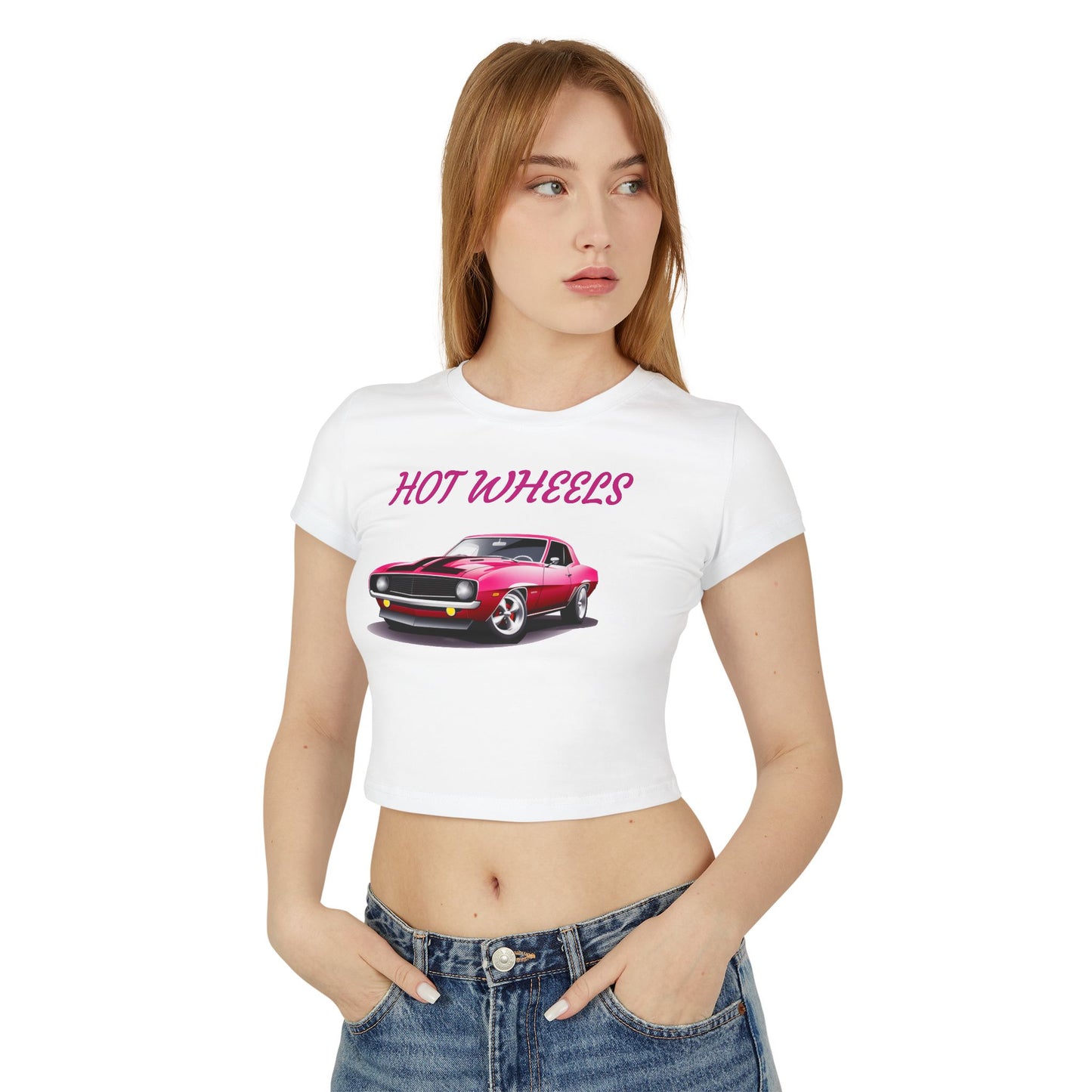 Princess Grace Women's Hot Wheels Graphic Baby Tee Vintage Car Fashion