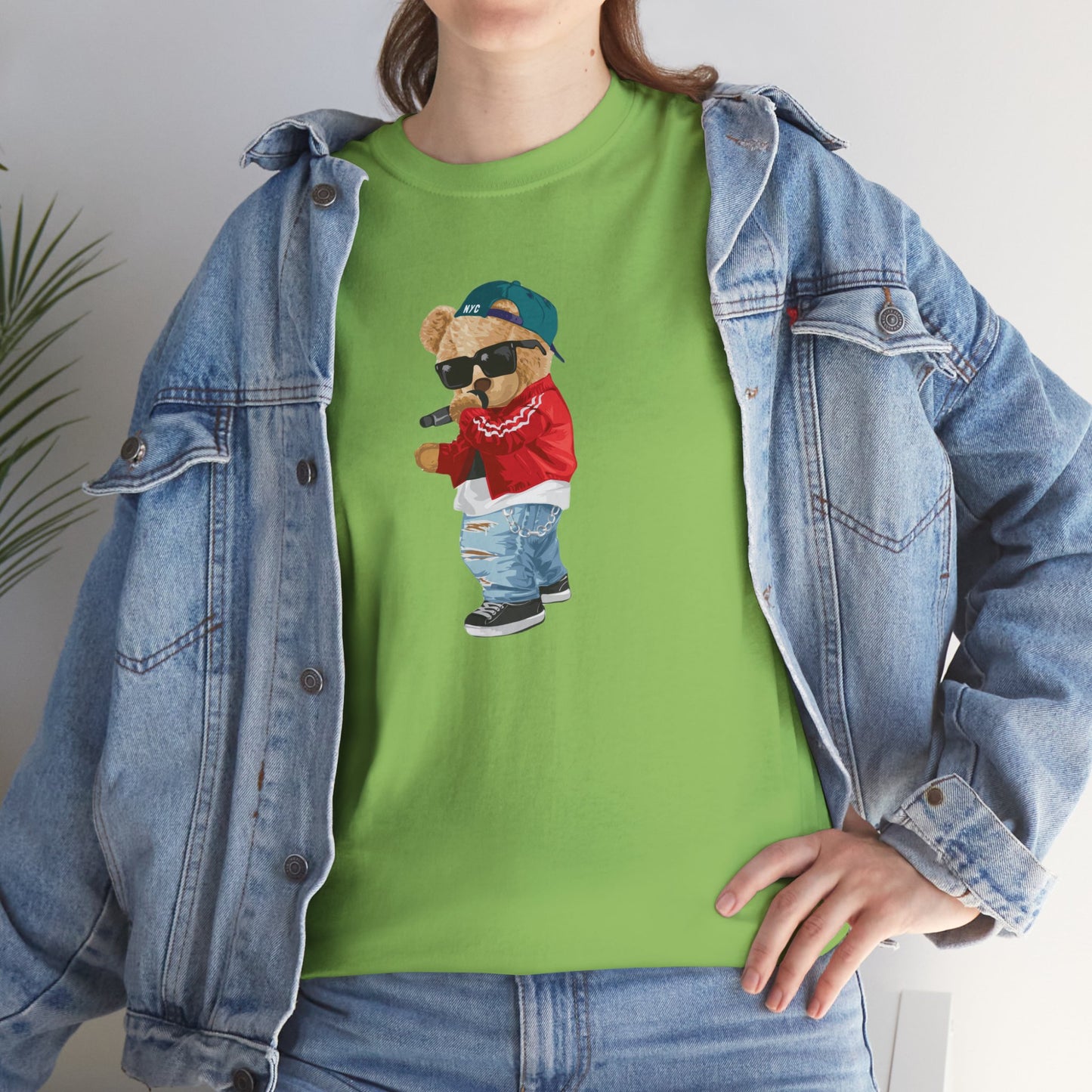 Princess Grace Cool Bear Graphic Unisex Heavy Cotton Tee Trendy Casual Wear