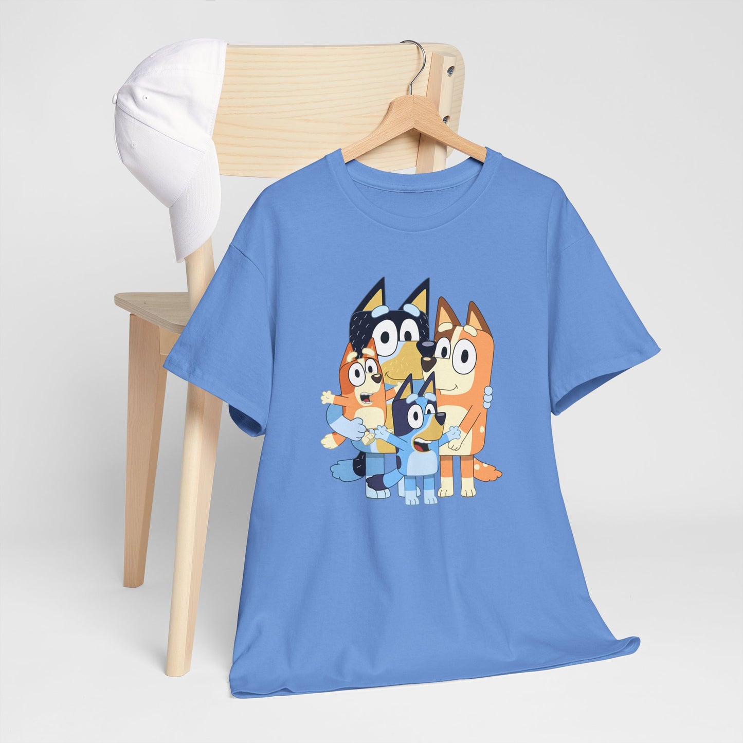 Princess Grace Bluey Family Unisex Heavy Cotton Tee Fun and Stylish for Kids and Adults