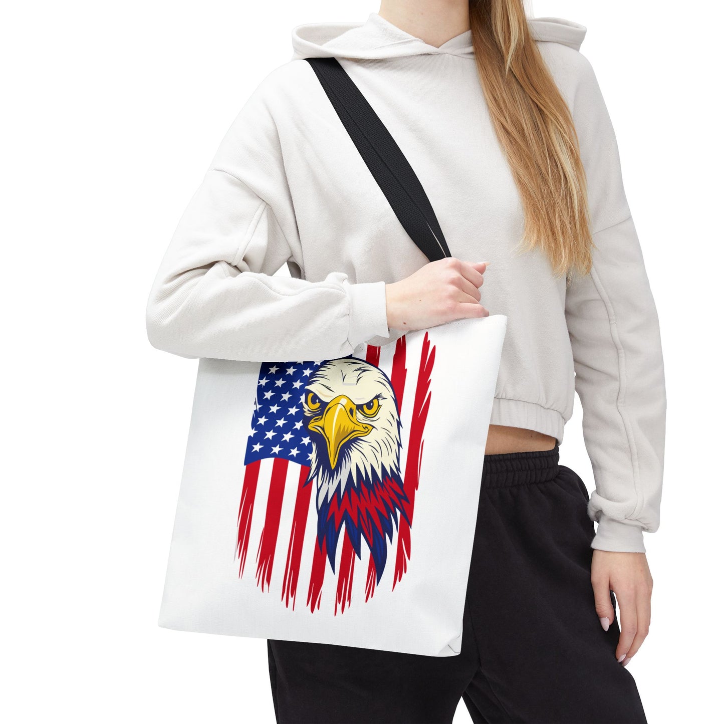 Princess Grace Patriotic Eagle Tote Bag American Flag Design