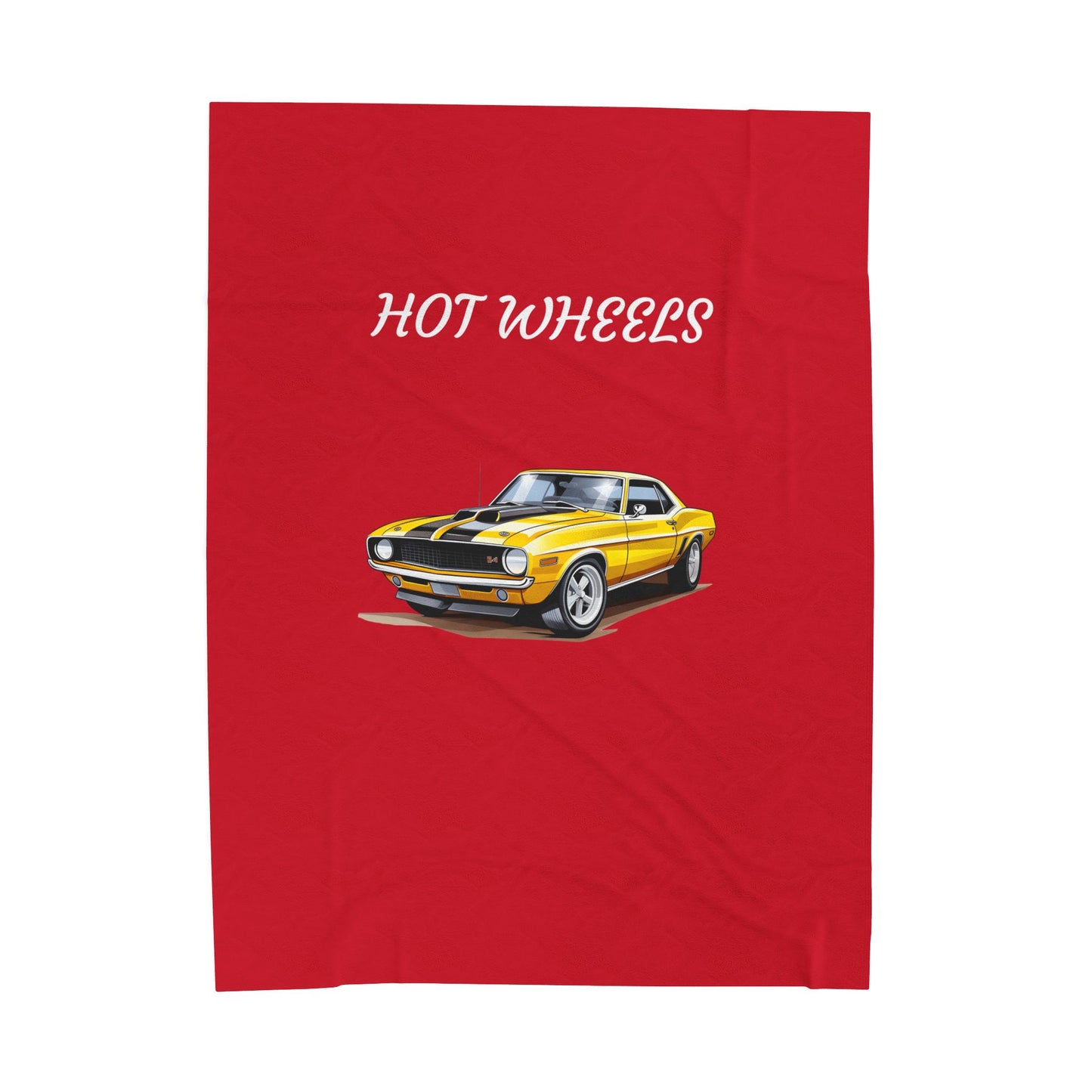 Princess Grace Hot Wheels Velveteen Plush Blanket Cozy Red Car Design for Enthusiasts