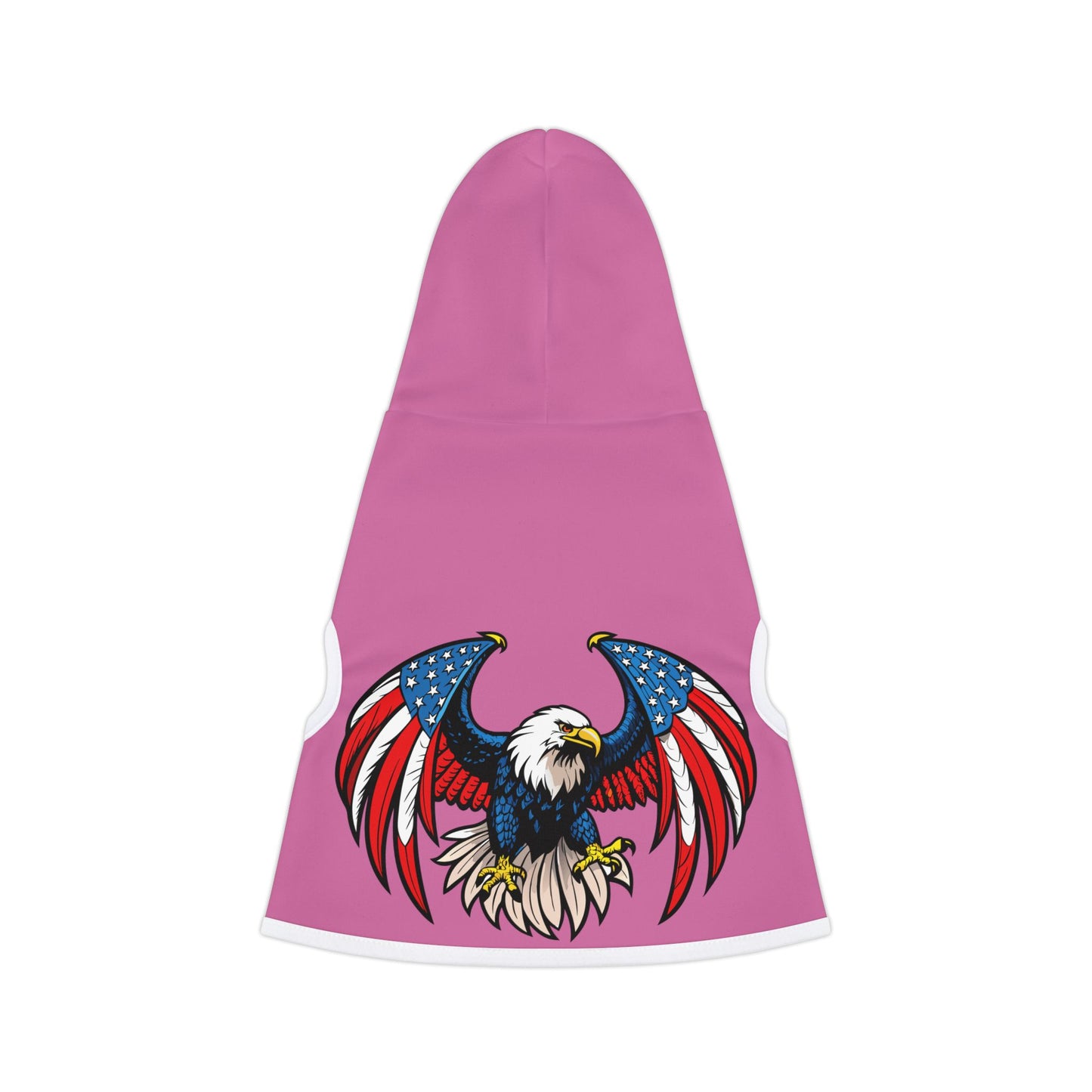 Princess Grace Patriotic Eagle Pet Hoodie Cute Pink Dog Apparel for Holidays