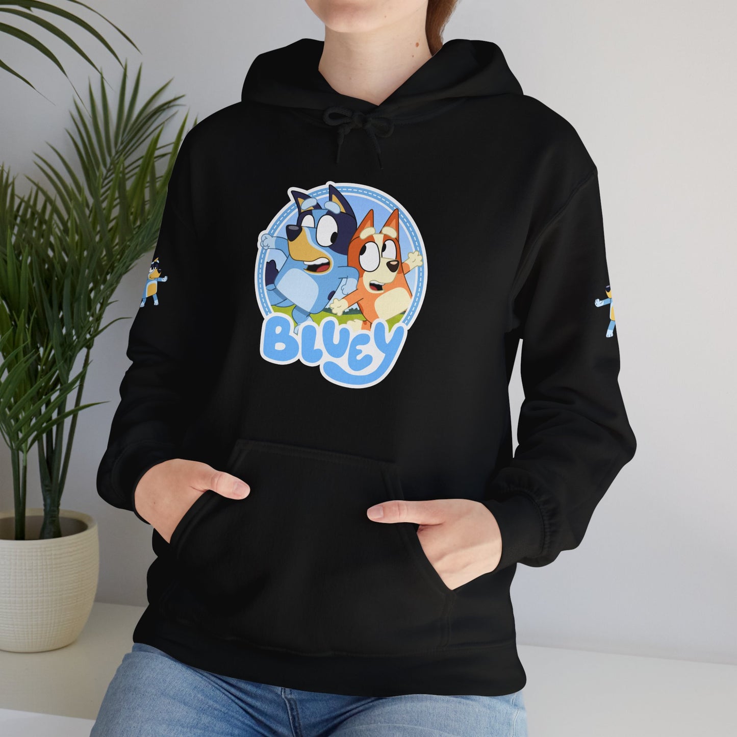 Princess Grace Bluey Unisex Heavy Blend Hoodie Cozy Cartoon Sweatshirt for Kids & Adults