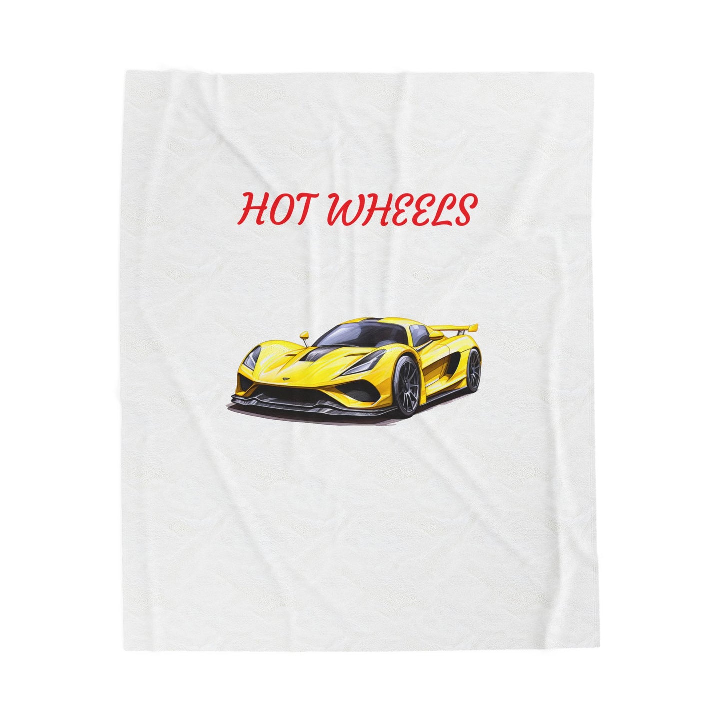 Princess Grace Hot Wheels Velveteen Plush Blanket Cozy Car Lovers Gift