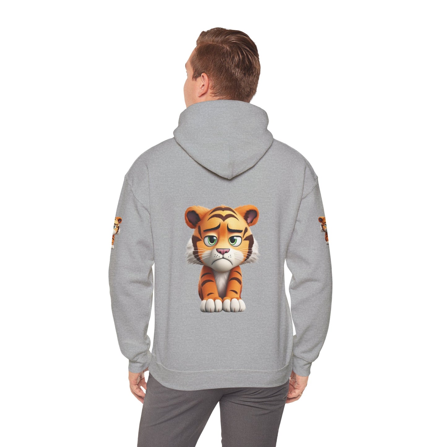 Princess Grace Playful Tiger Graphic Hoodie Unisex Heavy Blend Sweatshirt for Kids and Adults