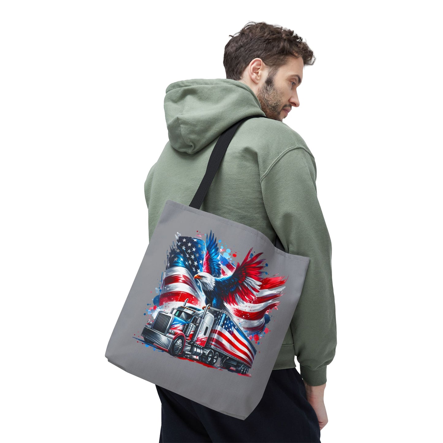 Princess Grace Patriotic Eagle Truck Tote Bag Perfect for Independence Day & Everyday Use