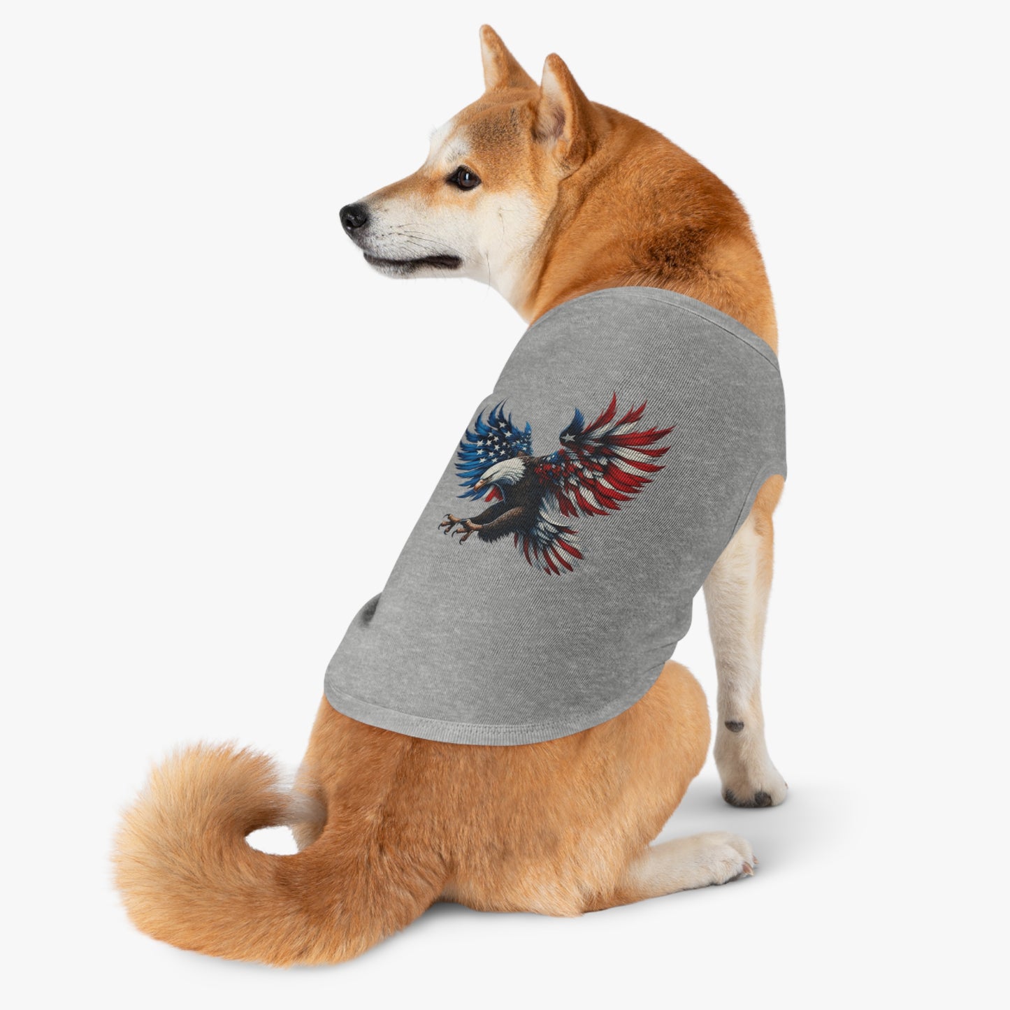 Princess Grace Patriotic Eagle Pet Tank Top Comfortable & Stylish Holiday Apparel for Dogs