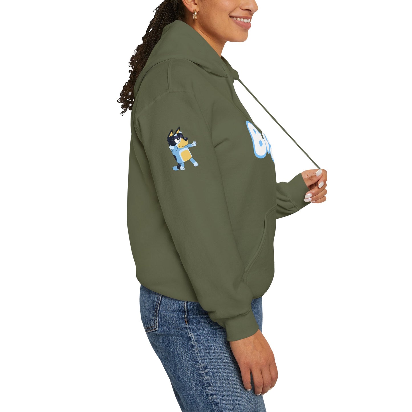 Princess Grace Bluey Unisex Heavy Blend Hoodie Cozy Cartoon Sweatshirt for Kids & Adults