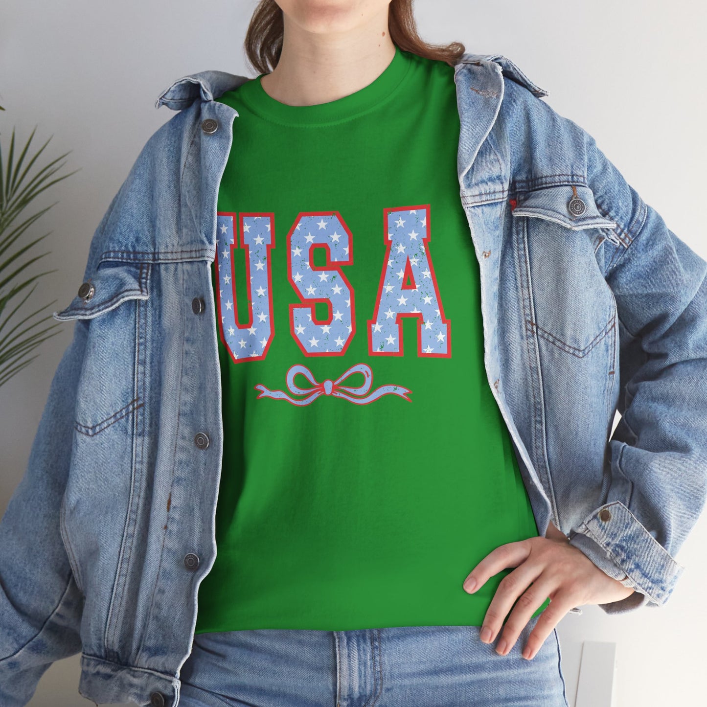 Princess Grace USA Patriotic Unisex Heavy Cotton Tee Perfect for Independence Day Celebrations