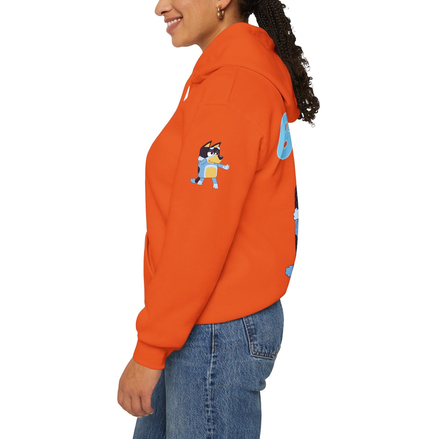 Princess Grace Cute Bluey Hoodie for Kids & Adults Unisex Heavy Blend Sweatshirt with Adorable Character Design