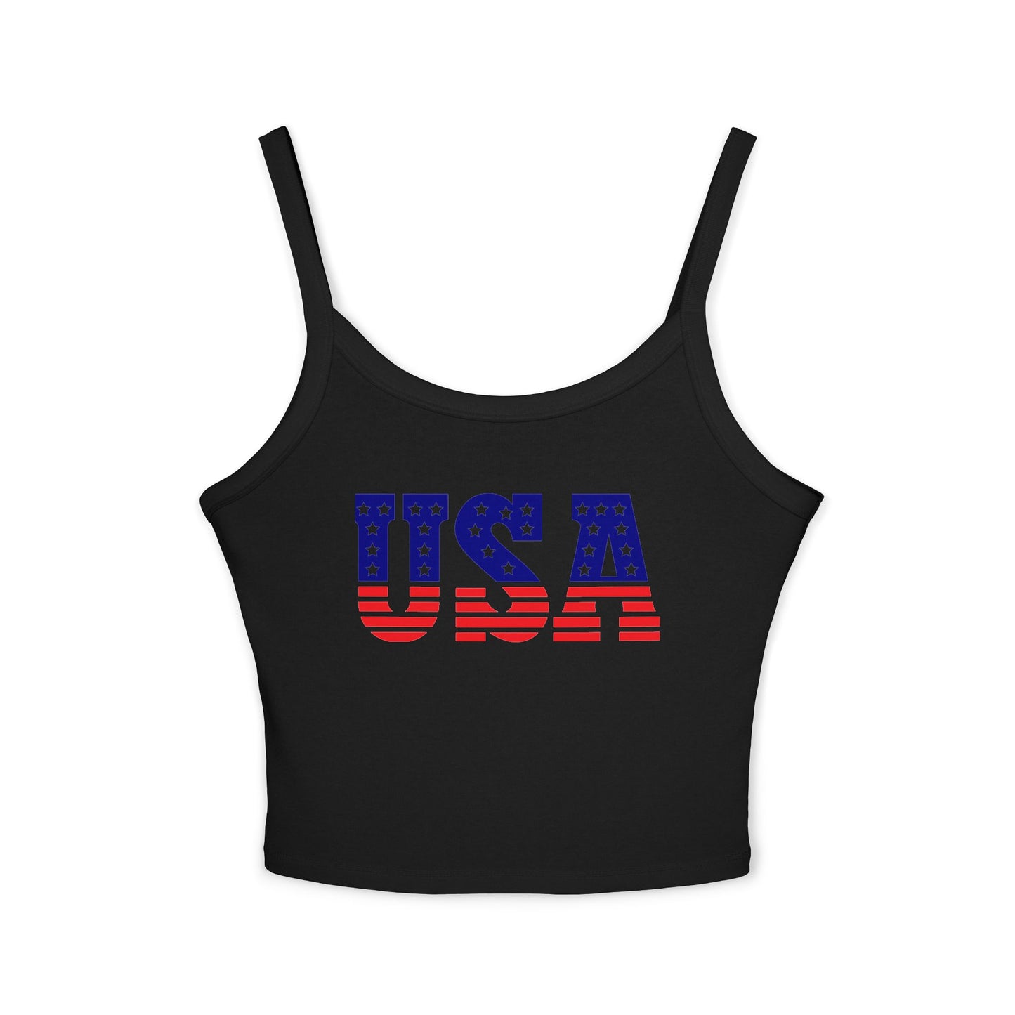 Princess Grace Stars & Stripes USA Women's Spaghetti Strap Tank Top