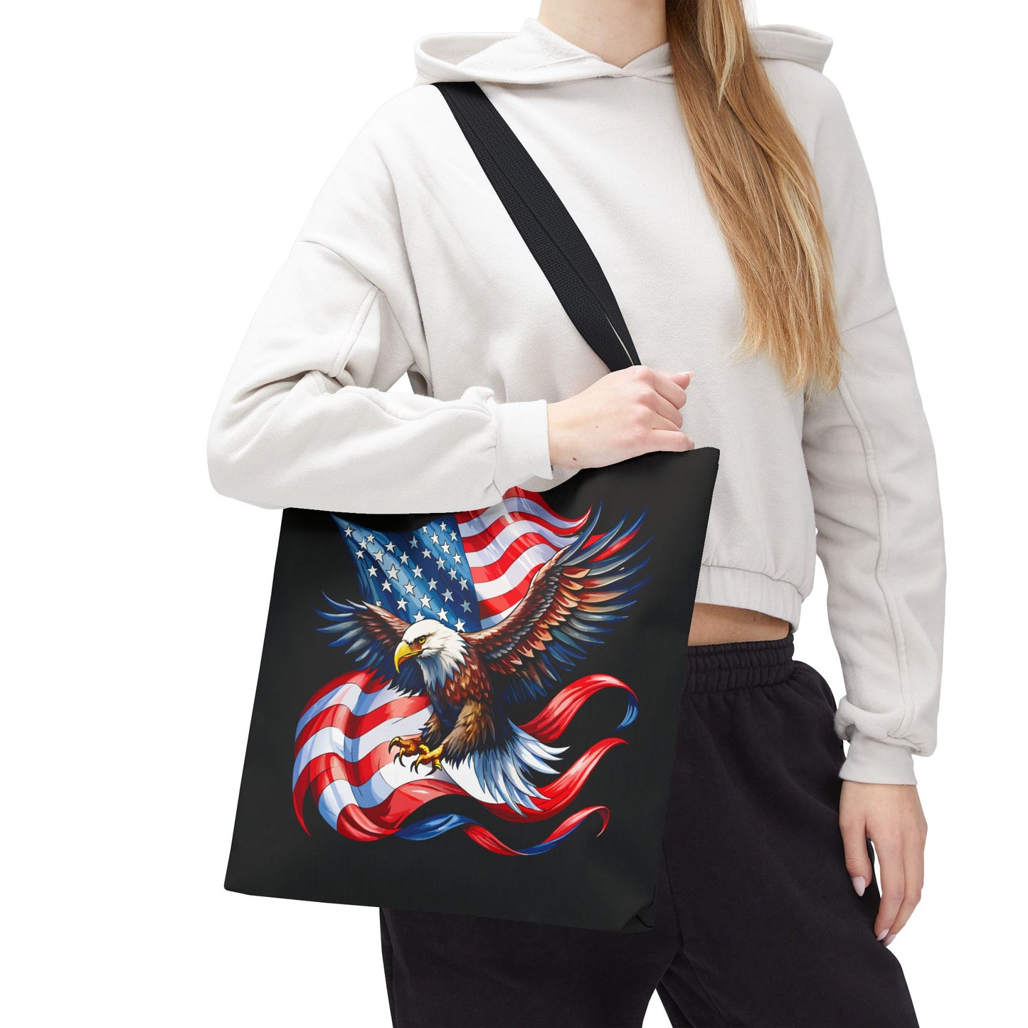 Princess Grace Patriotic Eagle Tote Bag Perfect for Fourth of July and Memorial Day