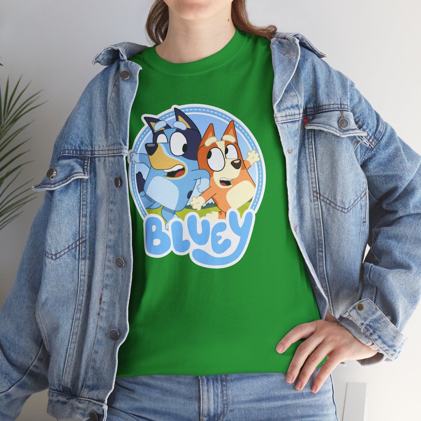 Princess Grace Bluey Fun Unisex Heavy Cotton Tee Perfect Gift for Kids and Cartoon Lovers
