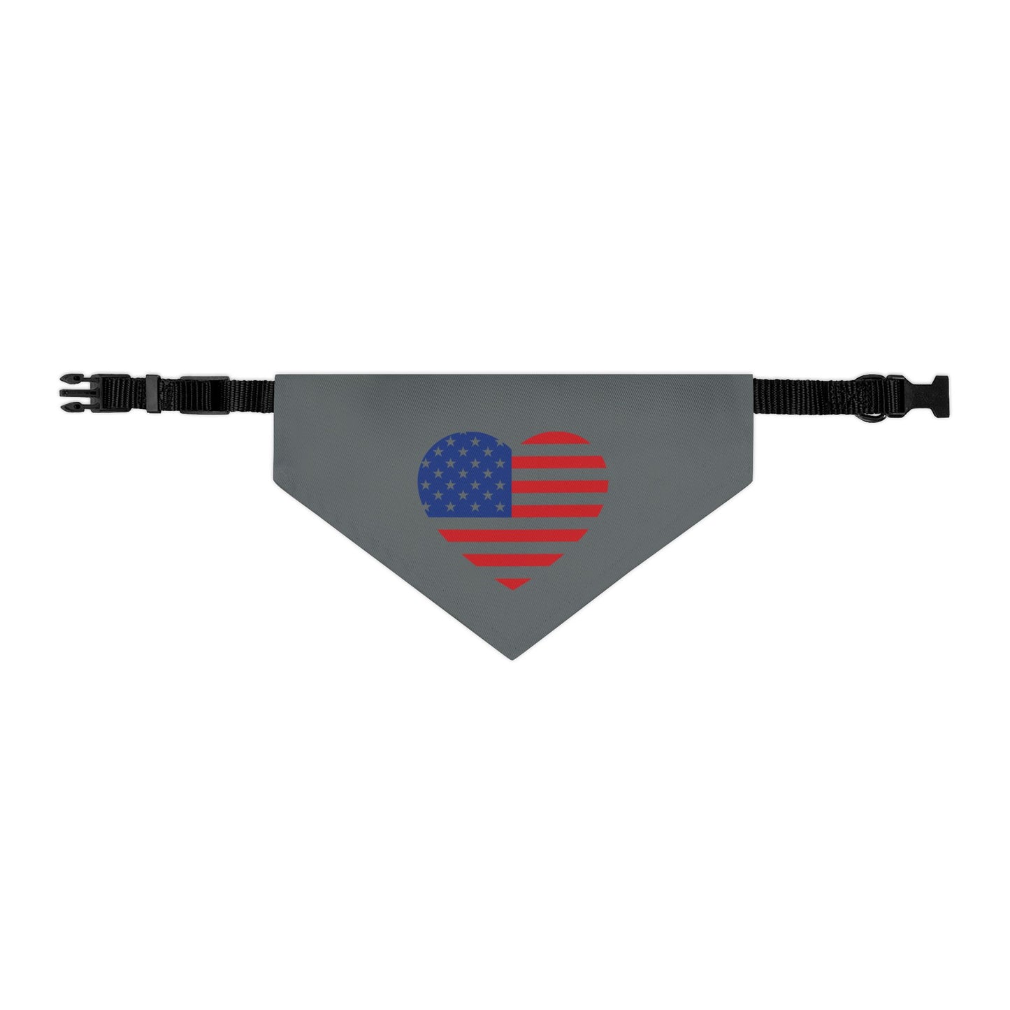 Princess Grace Patriotic Dog Bandana Collar Heart USA Design
