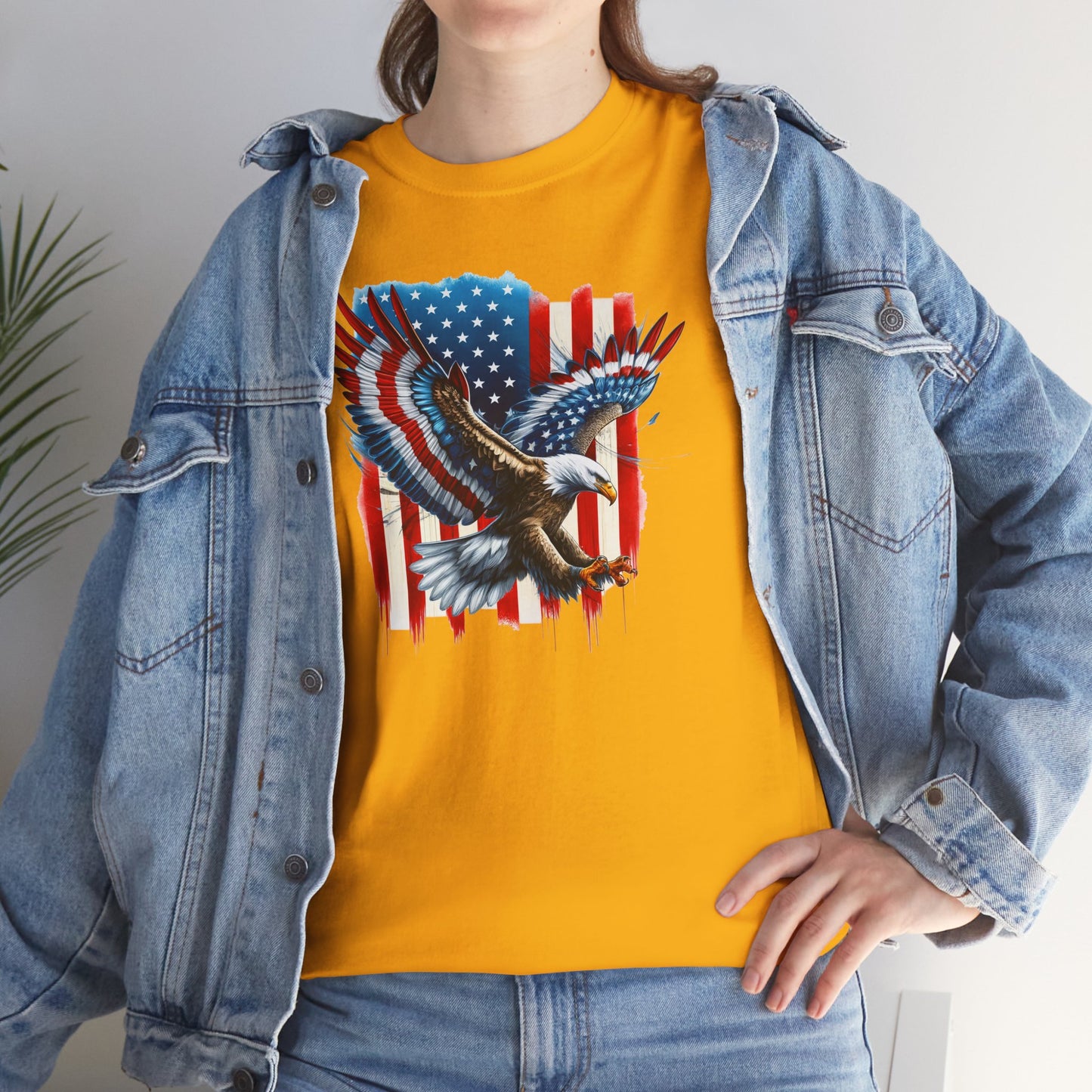 Princess Grace Patriotic Eagle Unisex Heavy Cotton Tee
