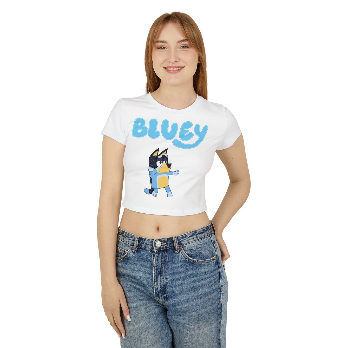 Princess Grace Bluey Women's Baby Tee Cute Cartoon Graphic