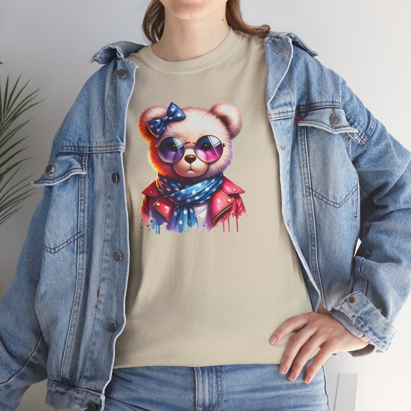 Princess Grace Cool Bear Graphic Unisex Heavy Cotton Tee Stylish & Fun for All