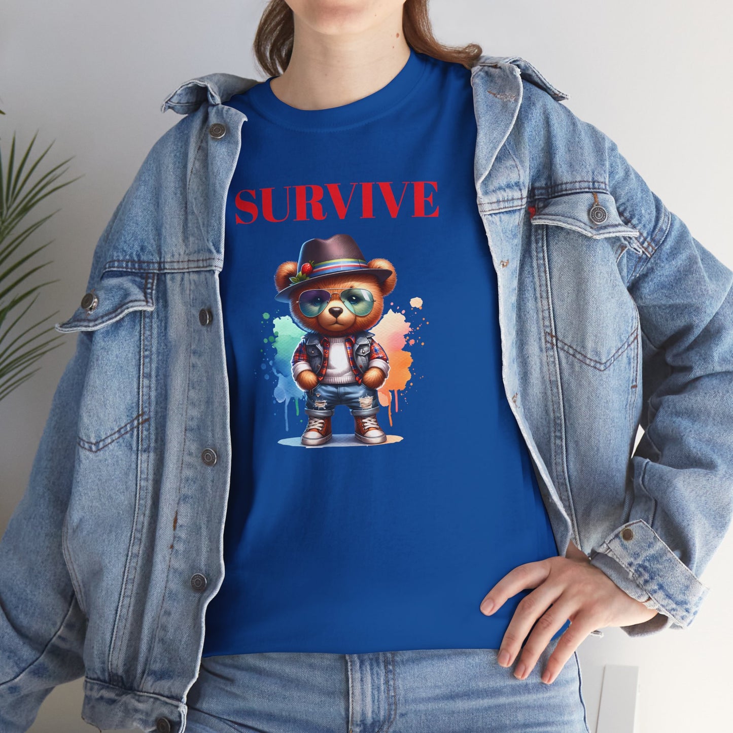 Princess Grace Survive Graphic Unisex Heavy Cotton Tee Fun and Bold Design for Adventurers