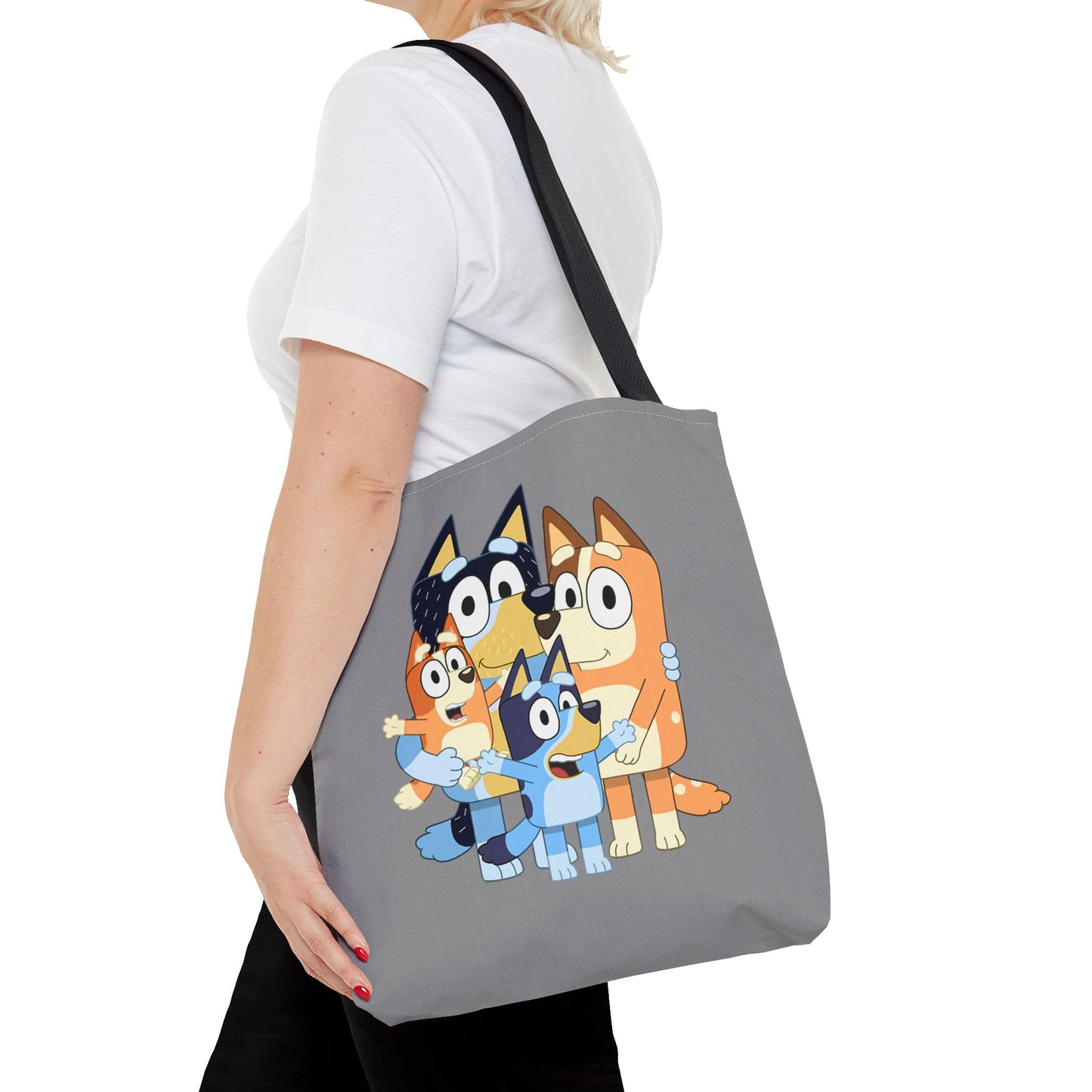 Princess Grace Cute Family Dogs Tote Bag Perfect for Dog Lovers and Kids Activities